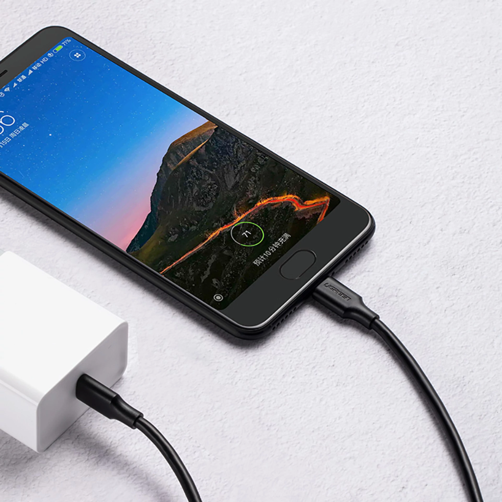 Kabl Ugreen USB-C to USB-C PD QC 3A US286 2m crni