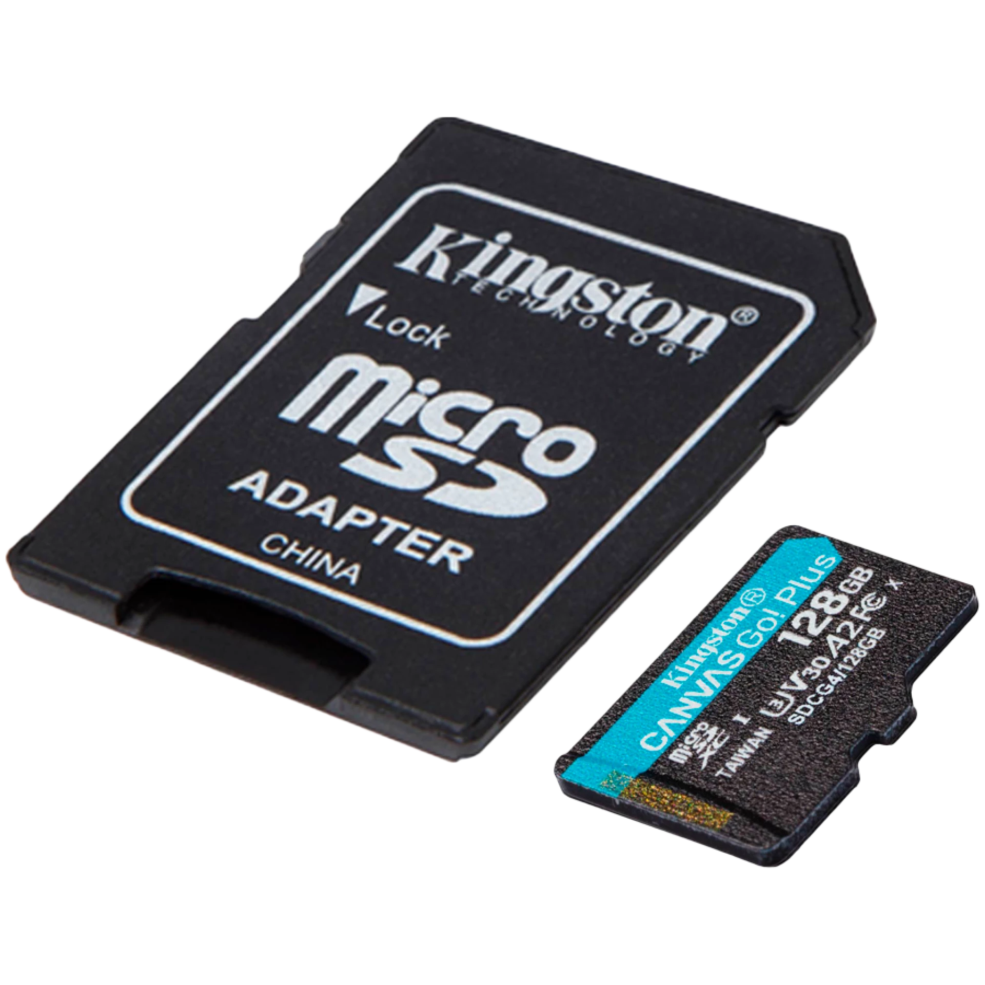 KINGSTON 128GB microSDXC Canvas Go Plus Gen4 200MB/s A2 U3 V30 Card + Adapter