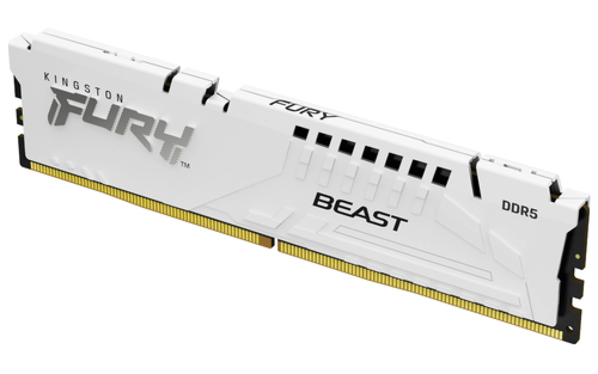 Kingston 16GB 6000MHz DDR5 W.White, Fury Beast (1x16GB),CL30, EXPO,XMP,1RX8, 288-pin 16Gbit