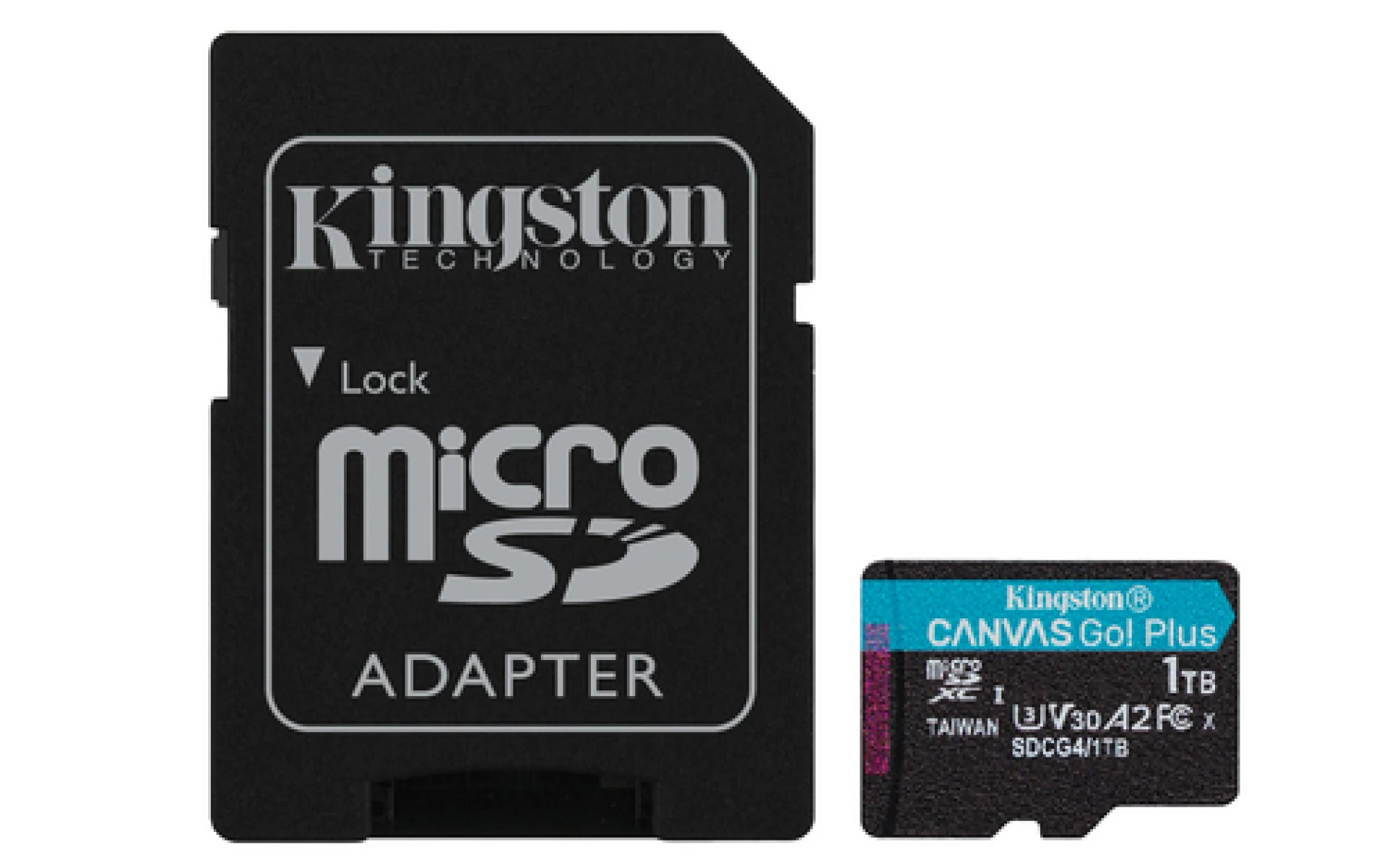 Kingston 1TB microSDXC Canvas Go Plus Gen4 200MB/s A2 U3 V30 Card + Adapter