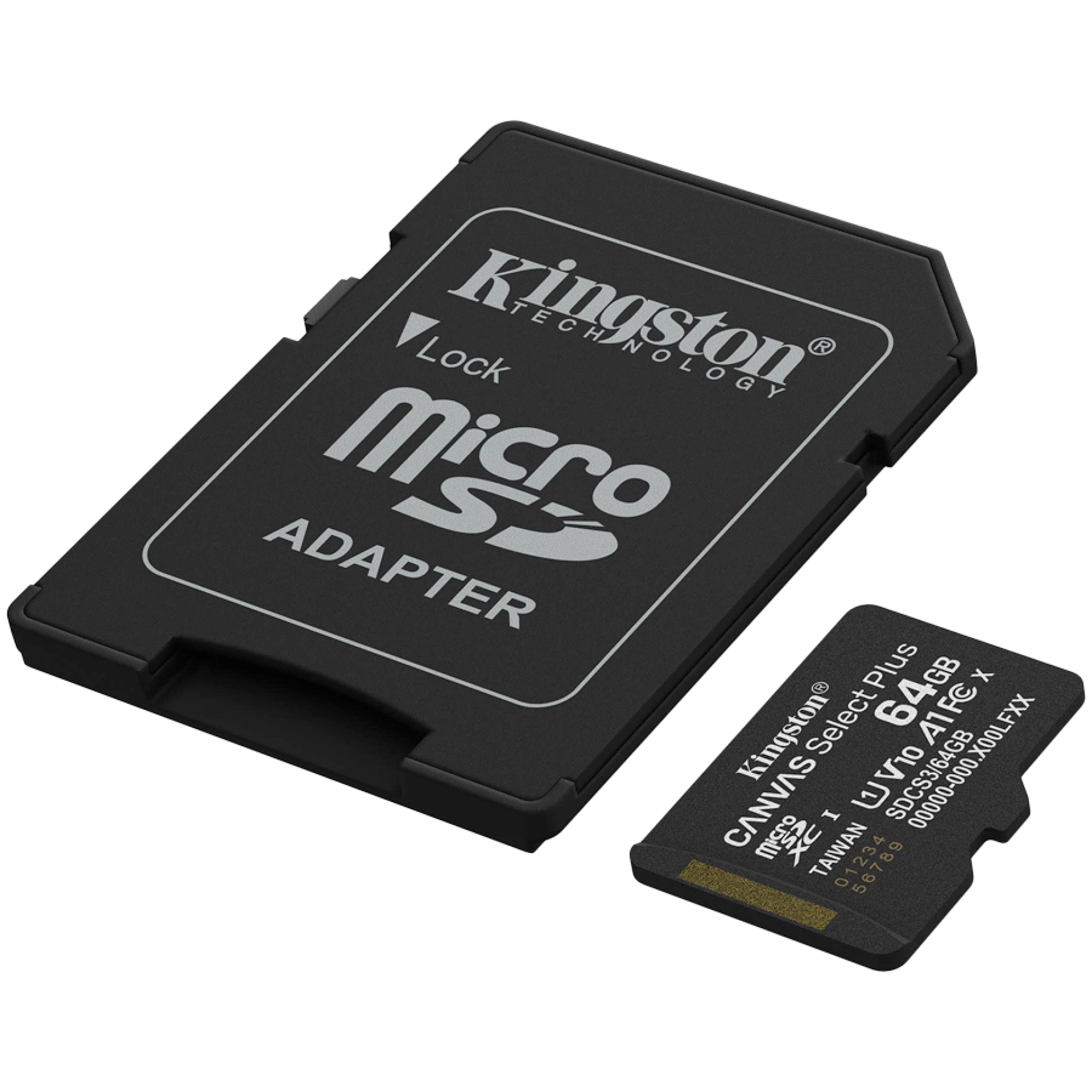 Kingston 64GB microSDXC Canvas Select Plus Gen3 100MB/s A1 Card + Adapter