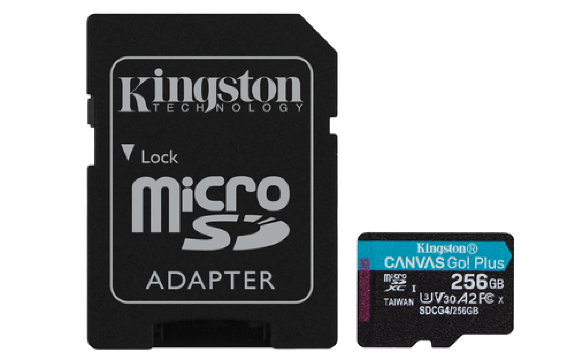 Kingston microSD 256GBCanvasGoPlus, Gen4r/w:200MB/s/160MB/s,with adapter