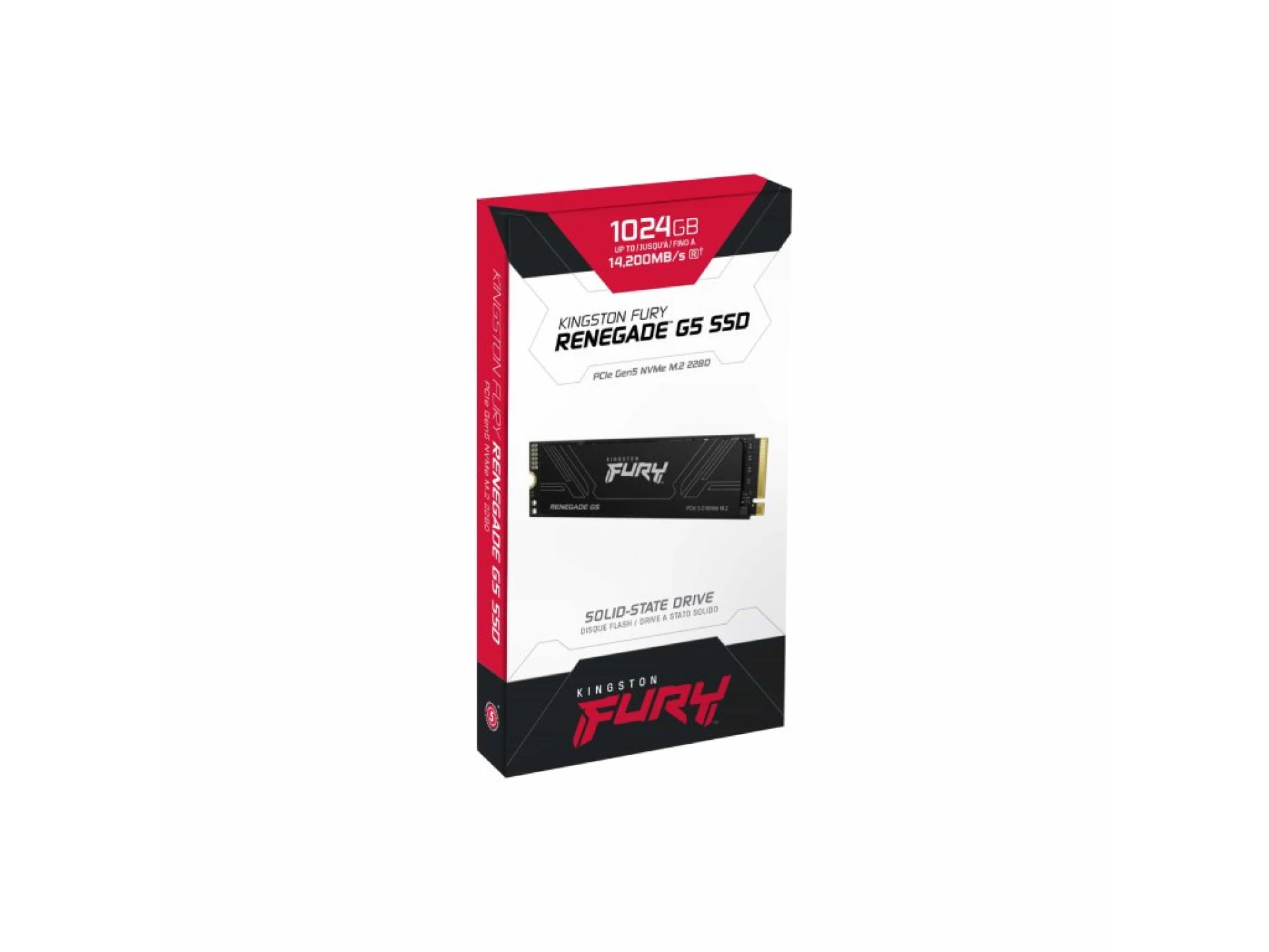 Kingston SSD 1TB NVMe M.2Fury Renegade,  PCIe 5.0R/W : 14200/11000MB/s