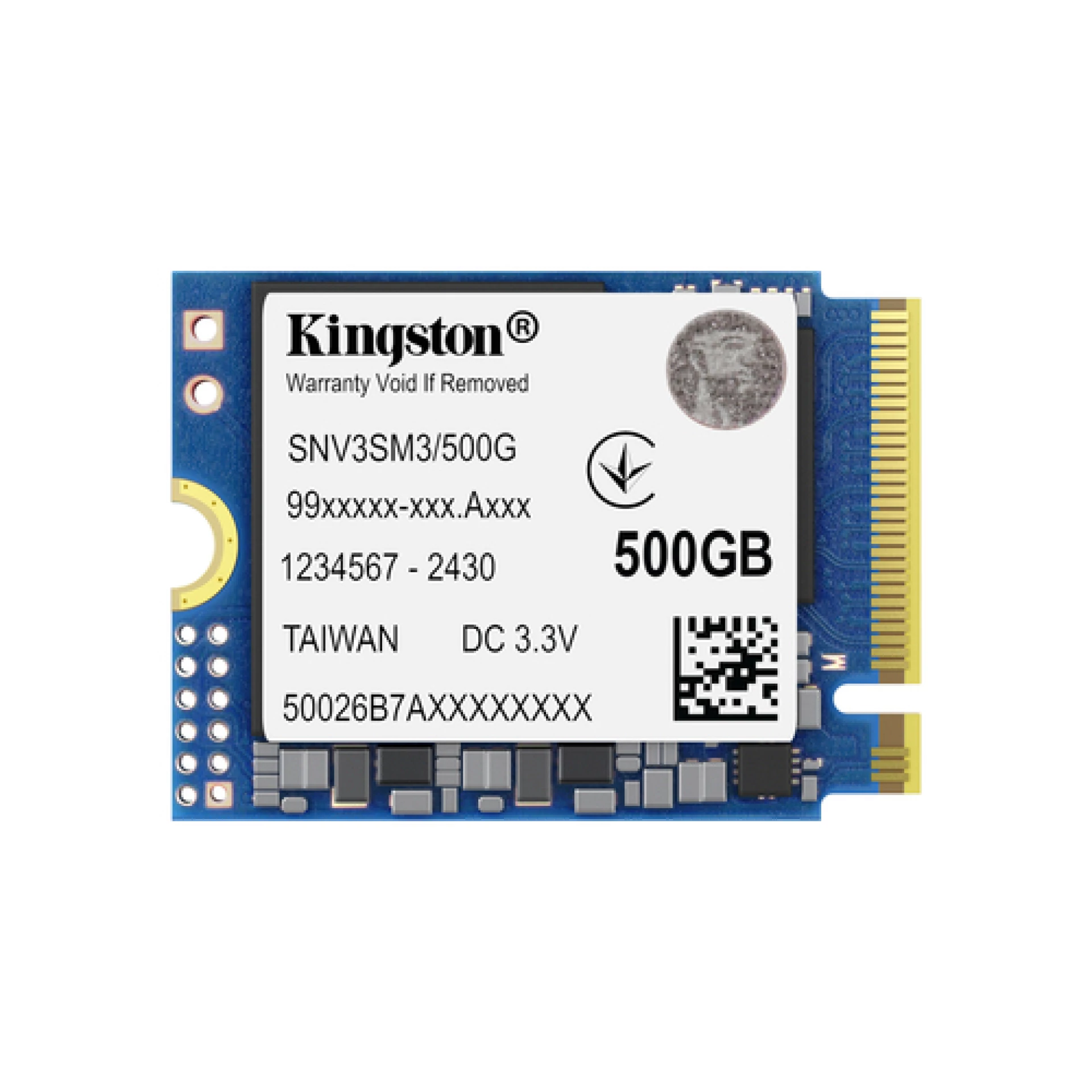 Kingston SSD 500G NV3 M.2 2230NVMe PCIe Gen 4.0x4R/W : 5000/3000MB/s