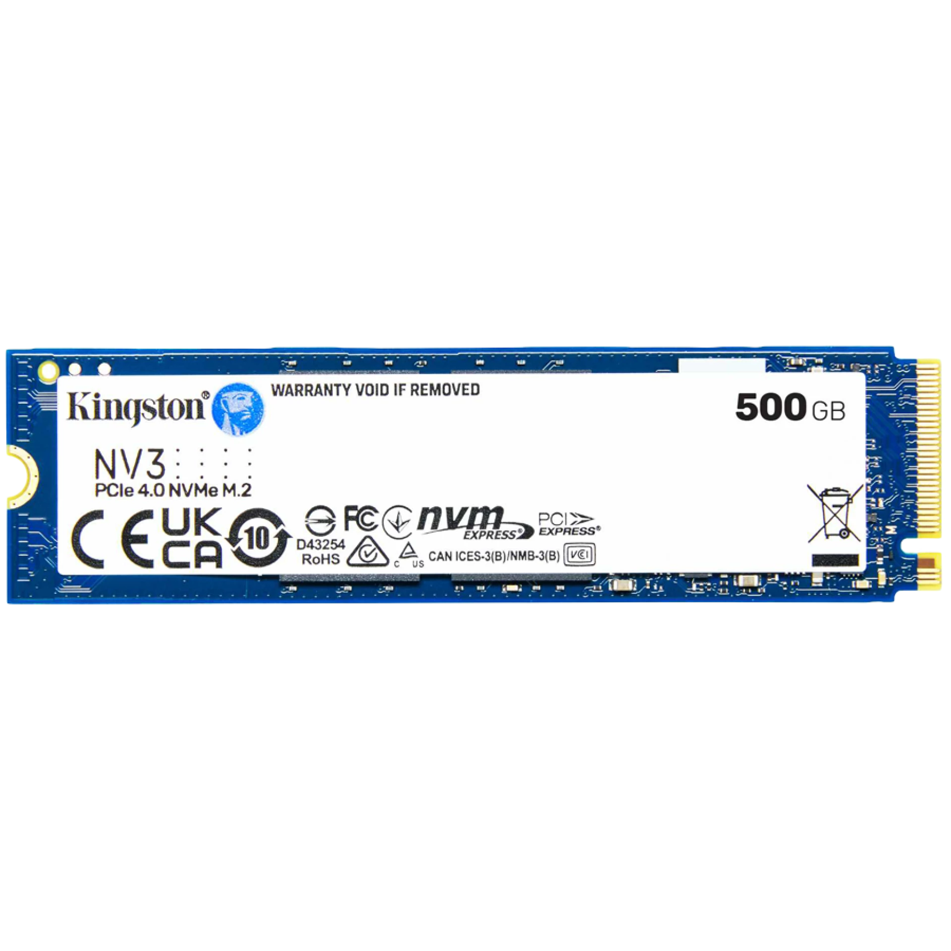 Kingston SSD 500GB NV3 M.2 2280 PCIe 4.0 NVMe SSD , EAN: 740617344806