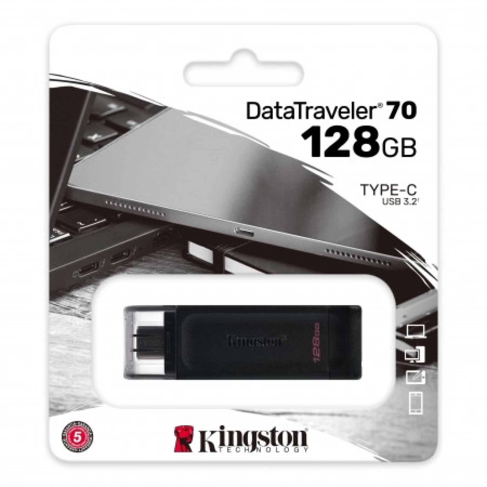 Kingston USB-C Memorija DT70 128GB 3.2