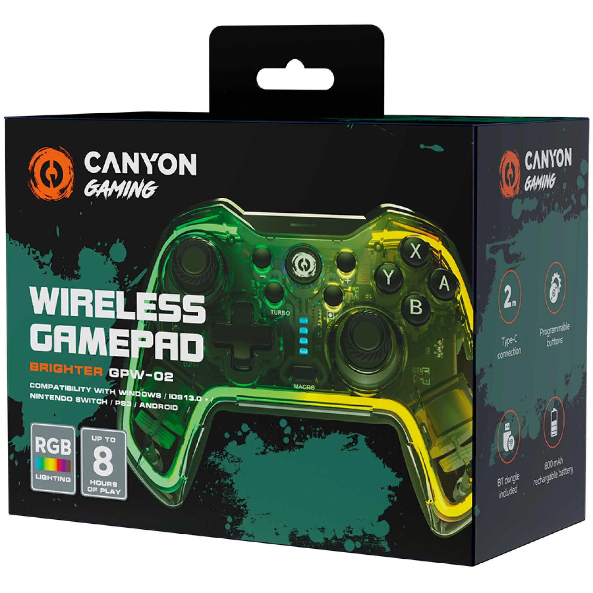 Kontroler za PC CANYON Brighter GPW-02 BT+Dongle Wireless Crystal