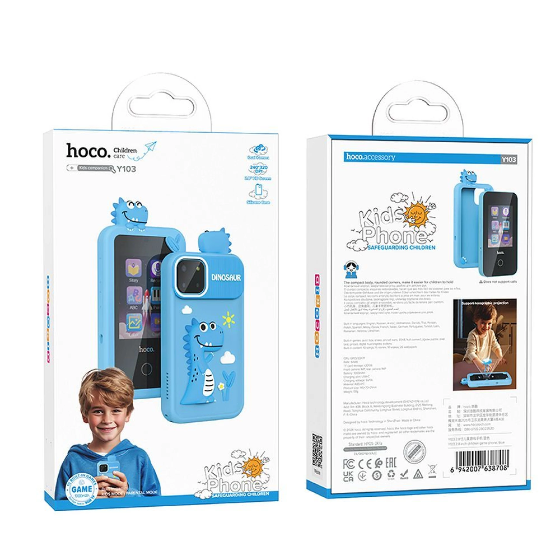Konzola/mobitel za igre HOCO gaming phone for kids Y103 plavi