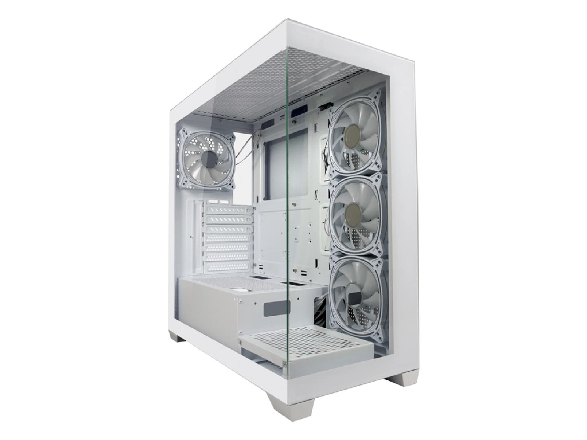 LC-Power Case Gaming 715W Midi-tower, ATX, 4x ARGB fan1x USB-C, 2x USB-A, White