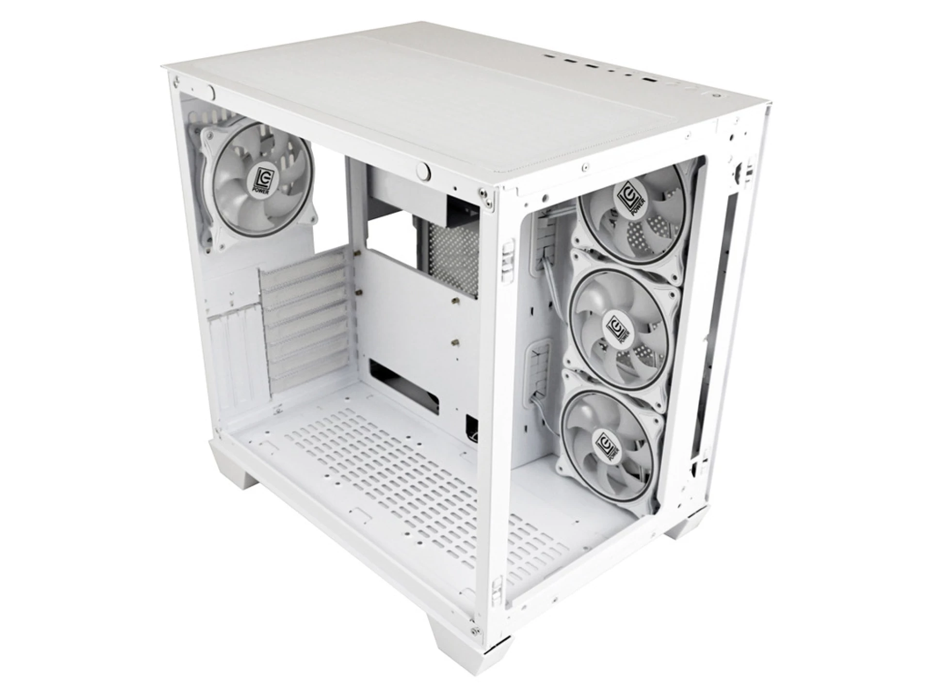 LC-Power Case Gaming 807W Midi-ATX, white, HD Audio, 4x 120mm ARGB fan, 1x USB-C