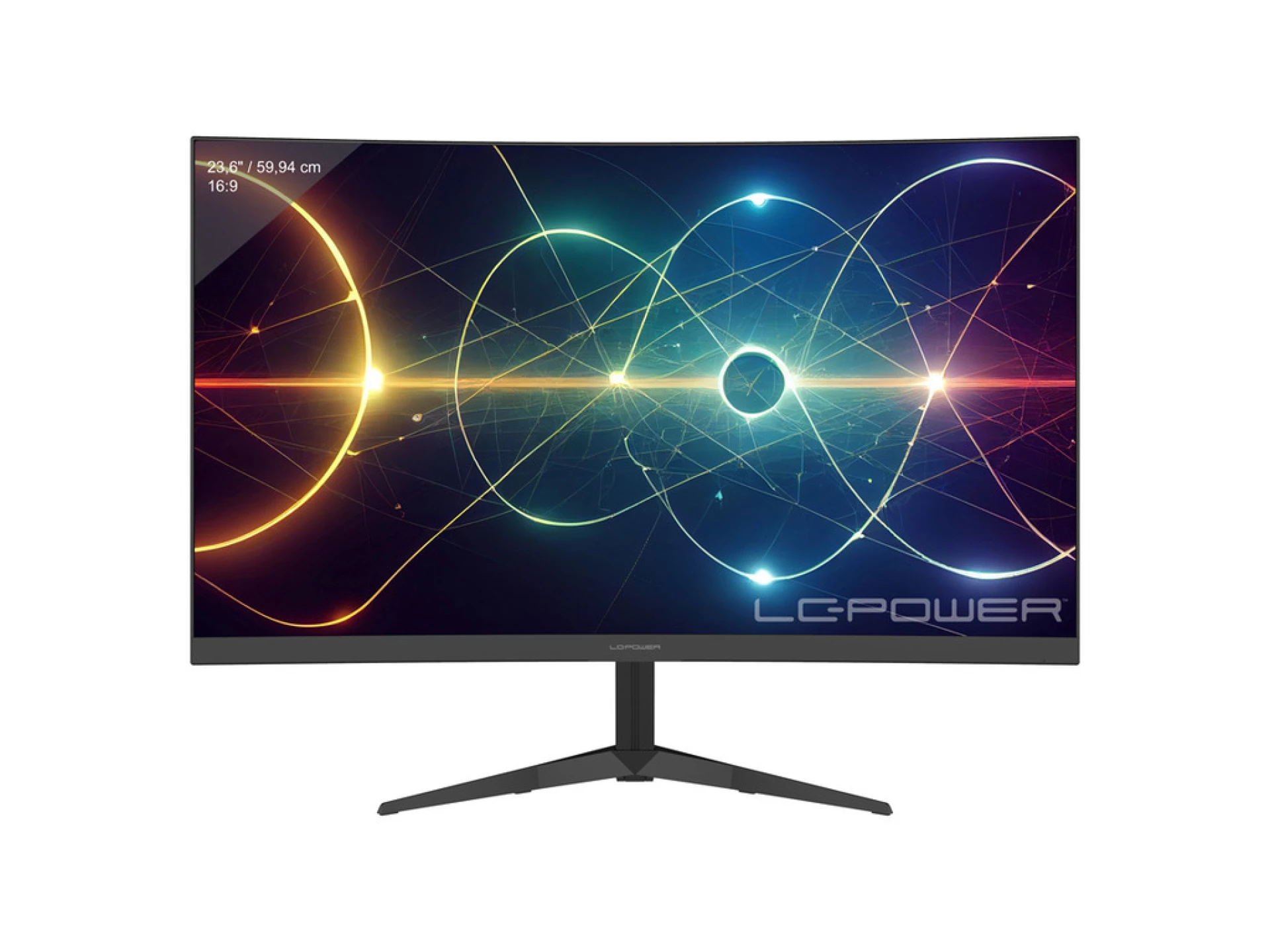 LC-Power Gaming Monitor 23,6" Curved, VA Panel, FHD, 165Hz,1920x1080, 2xHDMI, 2x DP, Audio out
