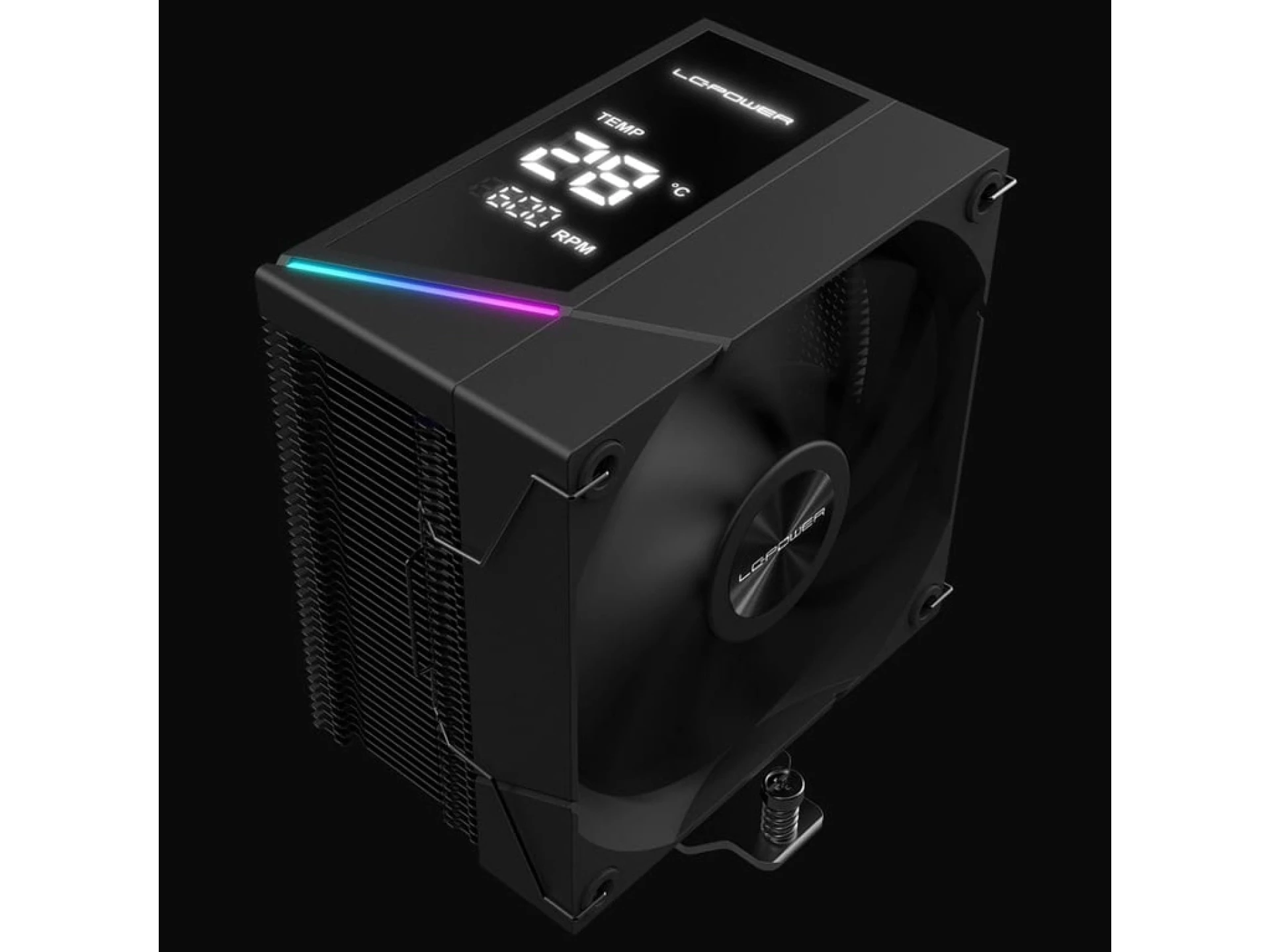 LC-Power LC-CC-120-DB6 Cooler DIGI series AIR Cooler 230w TDP, 120mm, Display