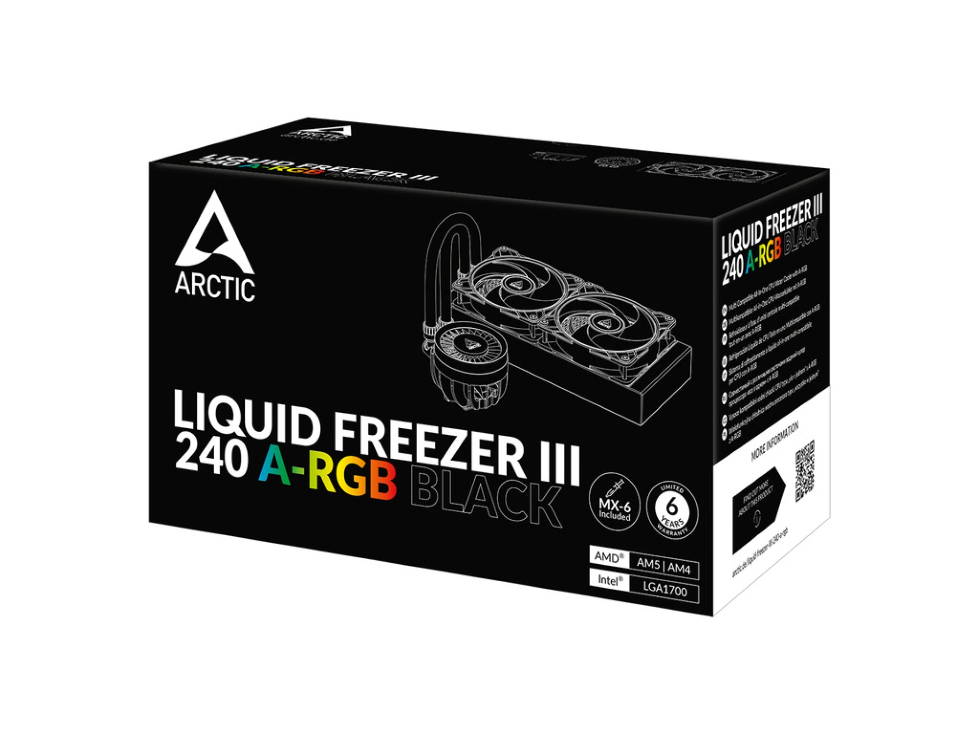 Liquid Freezer III 240 A-RGB BBlack, Multi Compatible AIOCPU Water Cooler, 1851, 1700, AM4, AM5