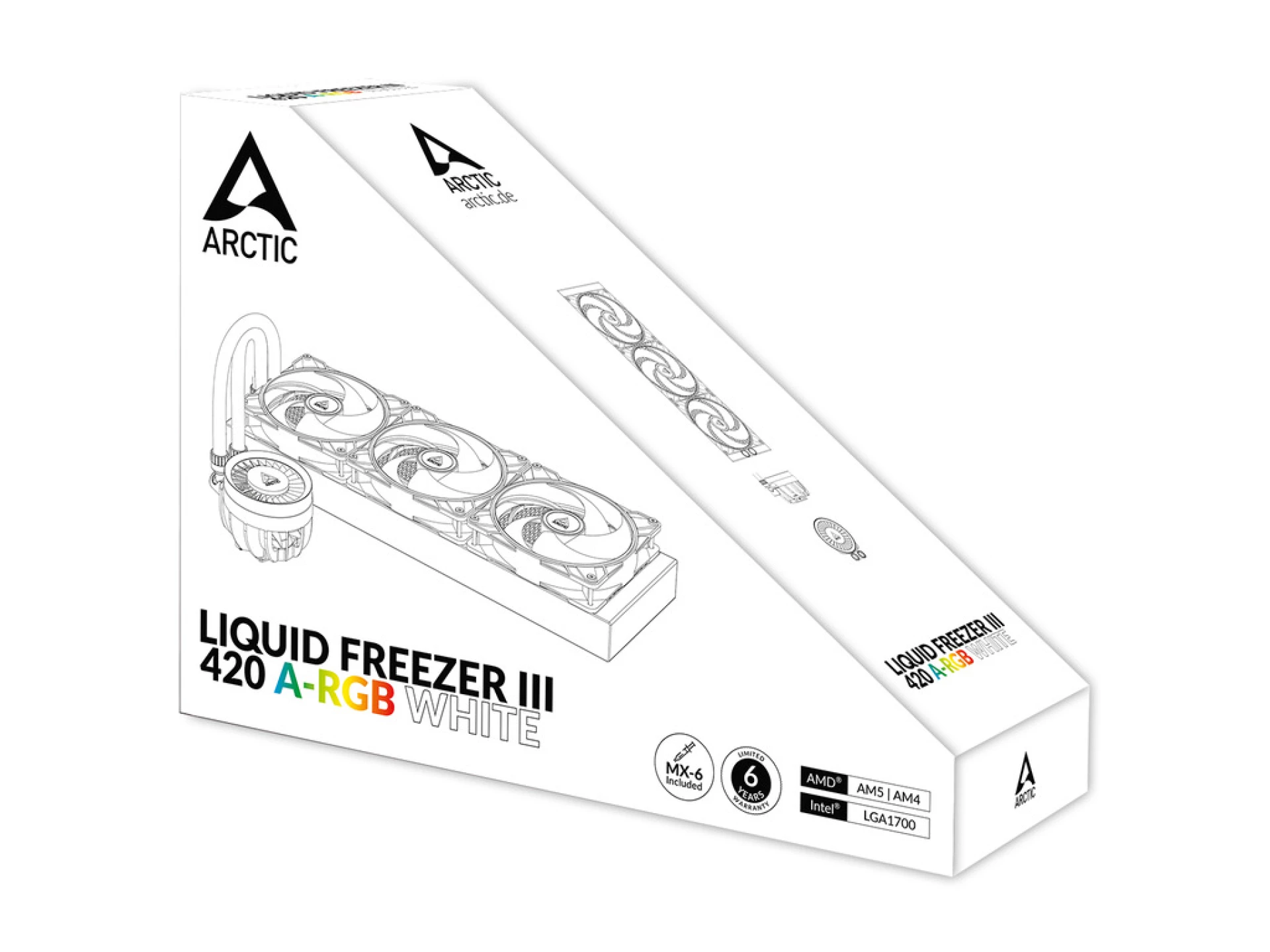 Liquid Freezer III 420 A-RGB WWhite, Multi Compatible AIOCPU Water Cooler, 1851, 1700, AM4, AM5