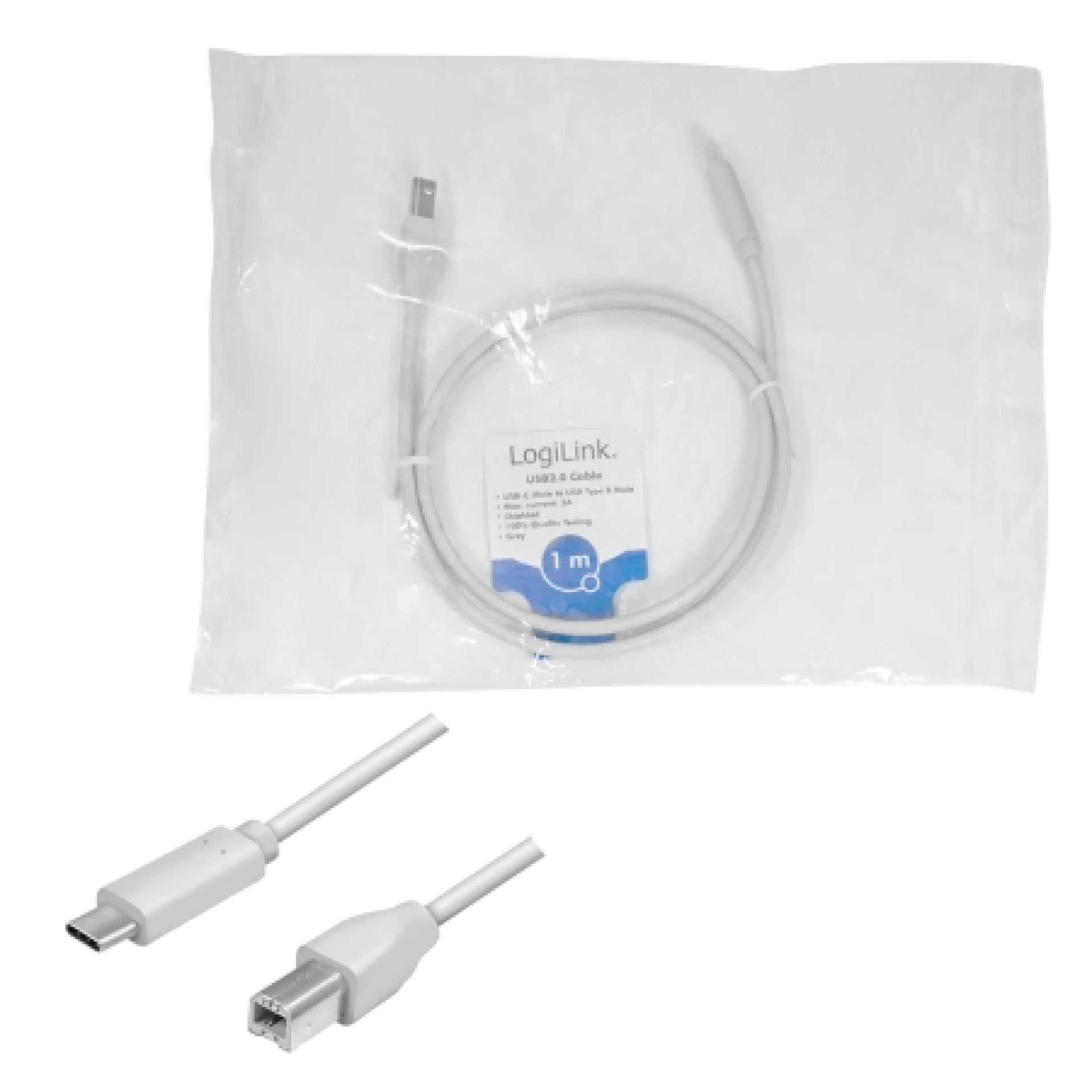 LogiLink Type-C Cable to USB-B 1m CU0160