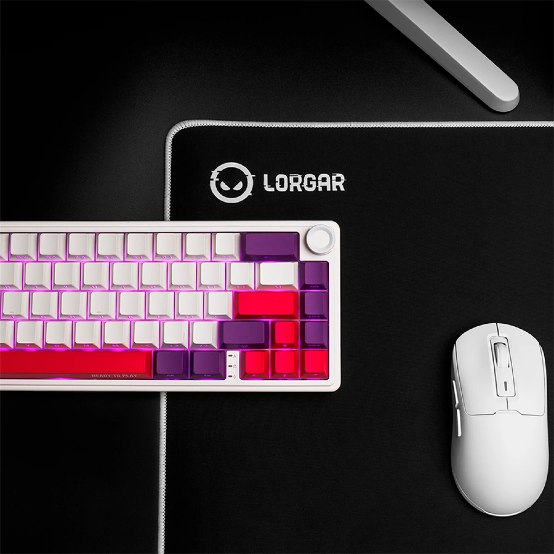 LORGAR KBP70MW, Wireless 65% Mechanical Gaming Keyboard Pro, White, EN layout
