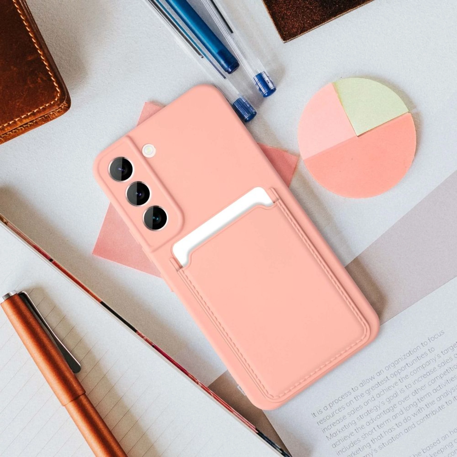 Maska CARD Case za Samsung S24 FE pink