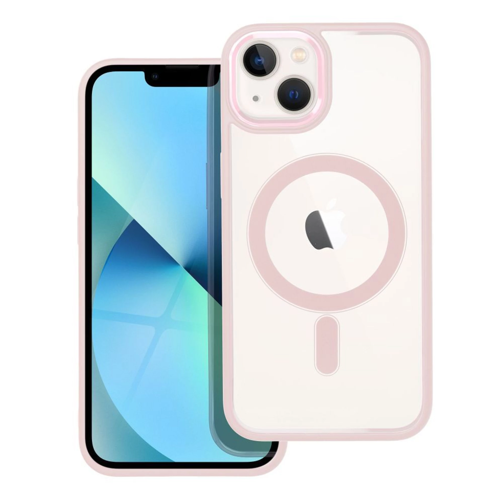 Maska Color Edge MAG cover MagSafe za iPhone 13 roza