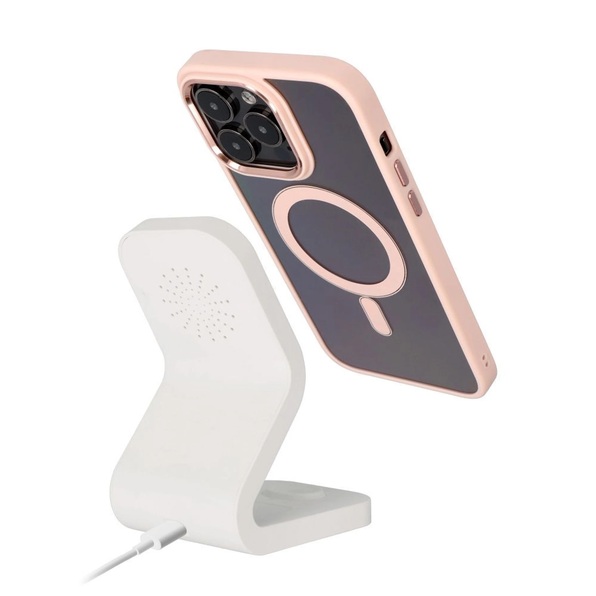 Maska Color Edge MAG cover MagSafe za iPhone 13 roza