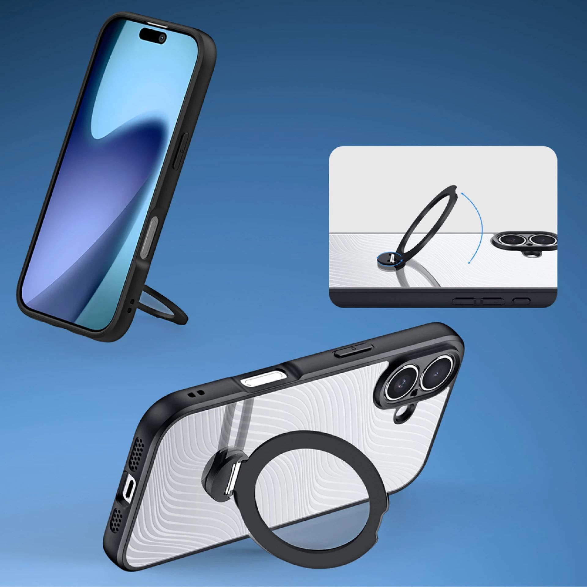 Maska Dux Ducis AIMO MAG STAND with MagSafe za iPhone 17 crna
