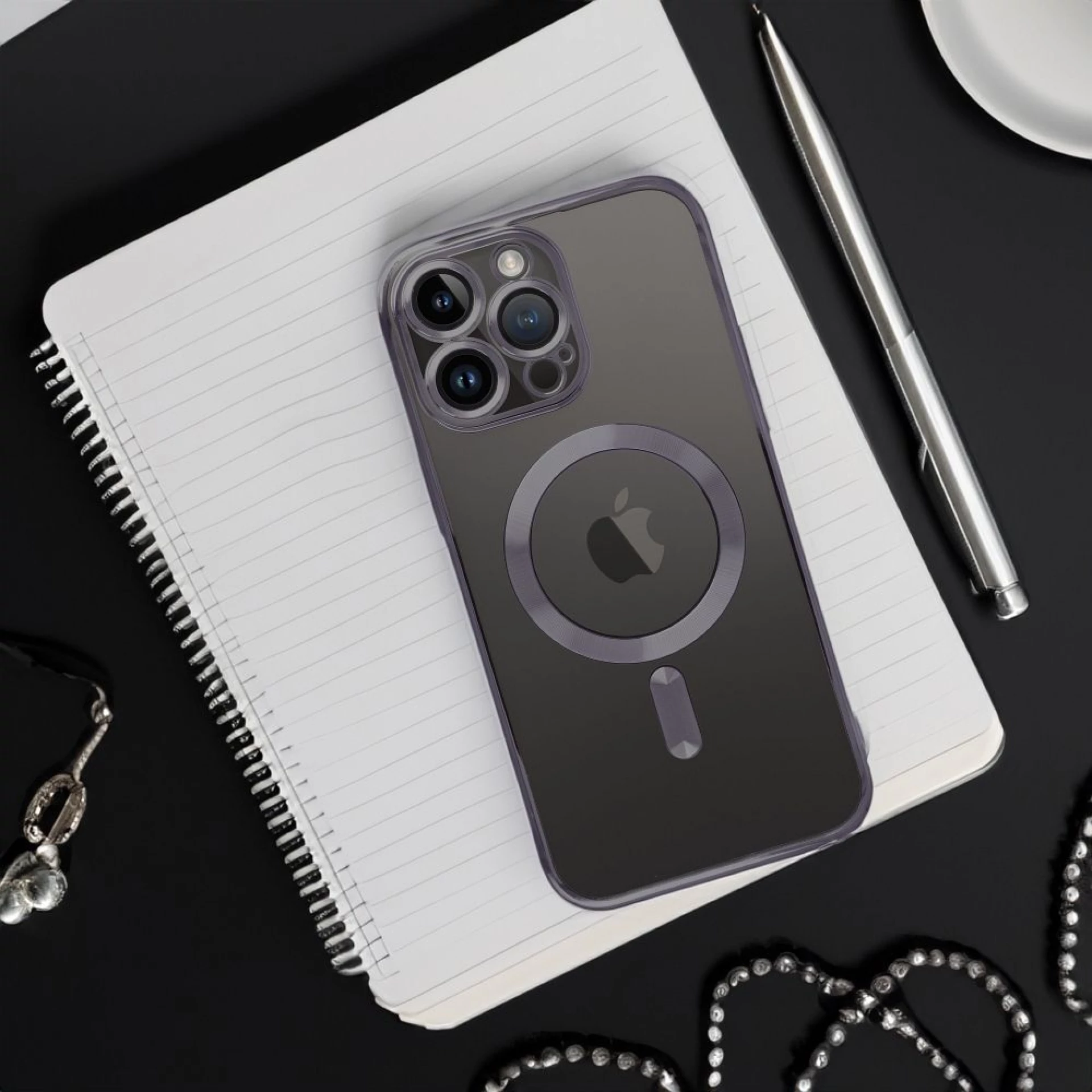 Maska Electro Mag cover za iPhone 15 Pro crna