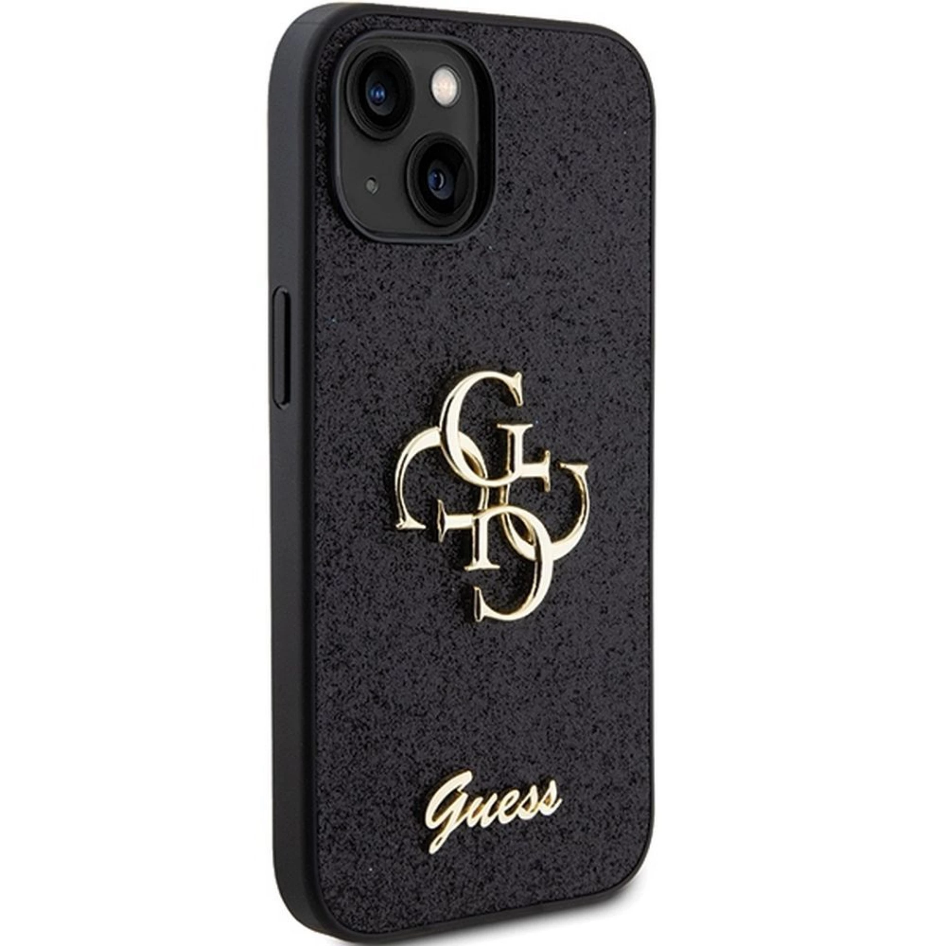 Maska GUESS Original faceplate za iPhone 15 (Fixed Glitter Big 4G)