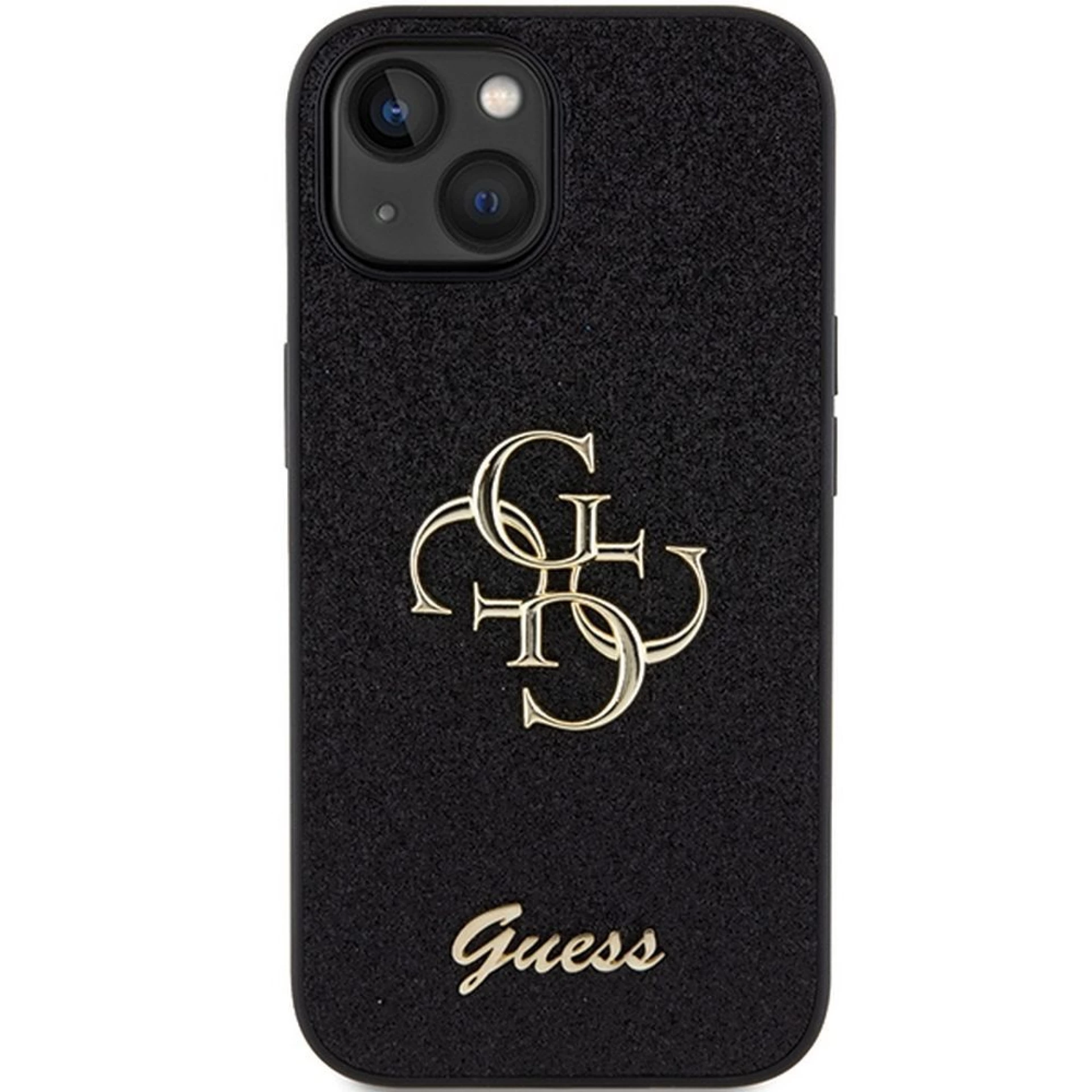 Maska GUESS Original faceplate za iPhone 15 (Fixed Glitter Big 4G)