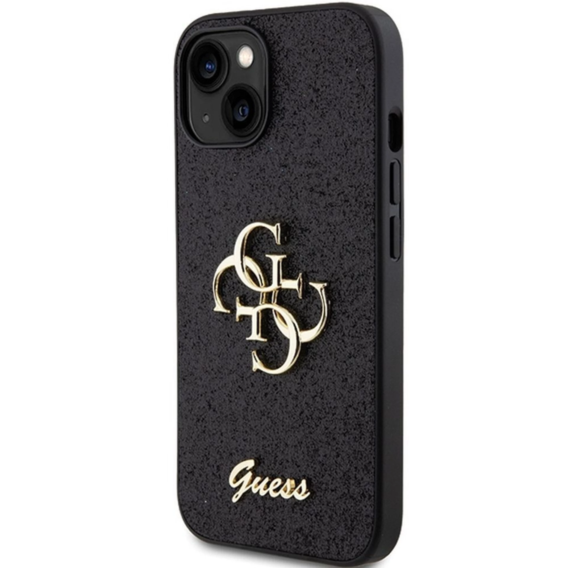 Maska GUESS Original faceplate za iPhone 15 (Fixed Glitter Big 4G)