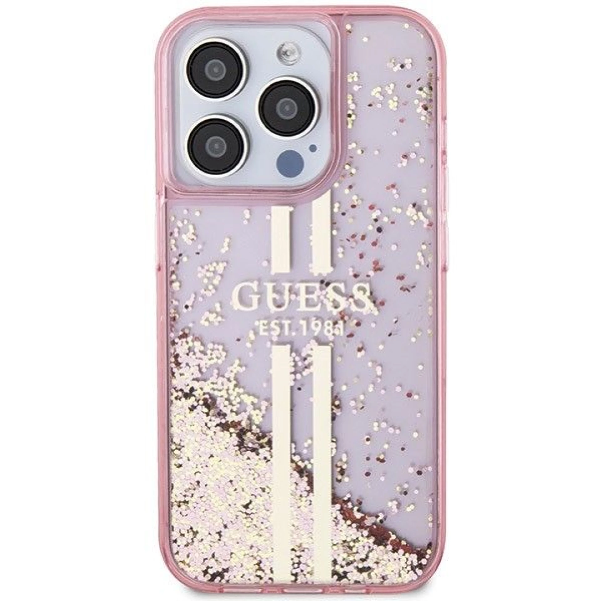 Maska GUESS Original faceplate za iPhone 15 Pro (Liquid Glitter)