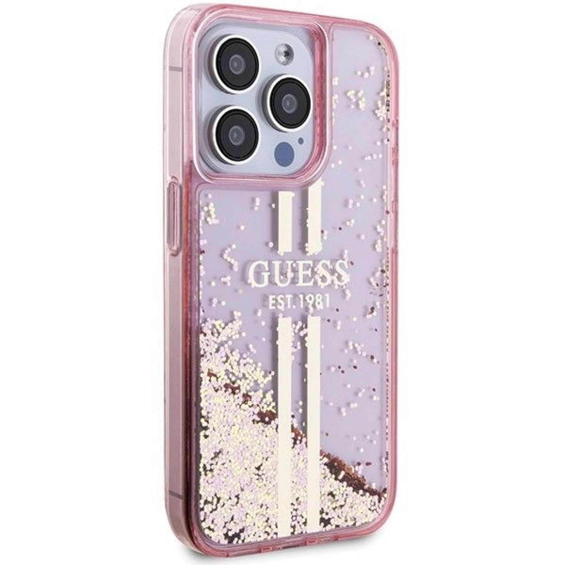 Maska GUESS Original faceplate za iPhone 15 Pro (Liquid Glitter)