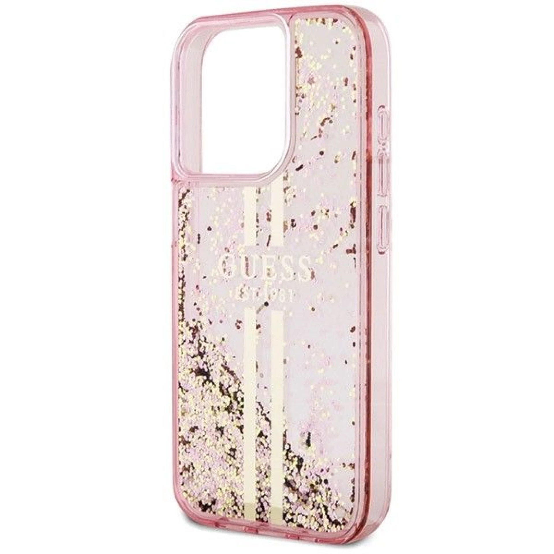 Maska GUESS Original faceplate za iPhone 15 Pro (Liquid Glitter)