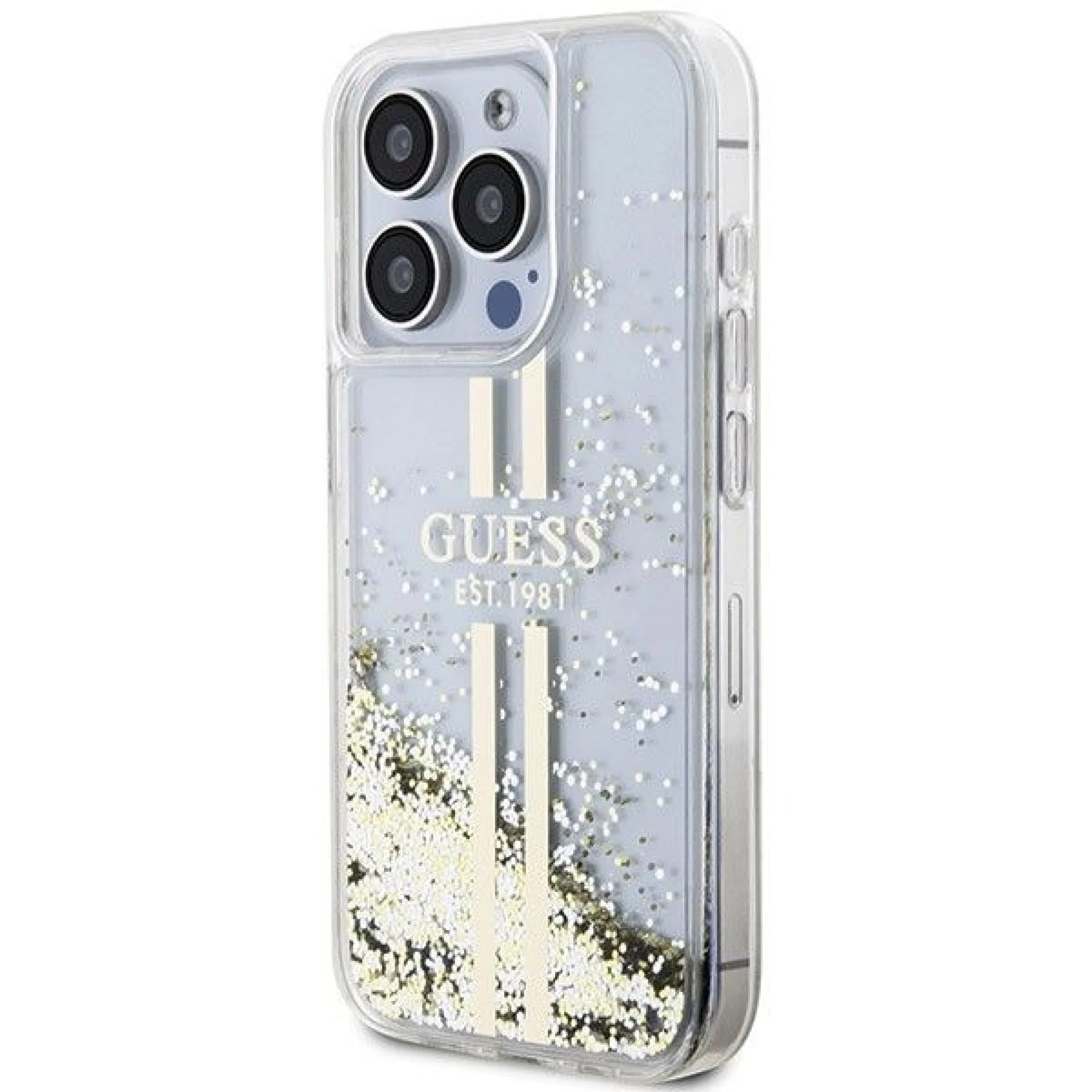 Maska GUESS Original faceplate za iPhone 15 Pro (Liquid Glitter)