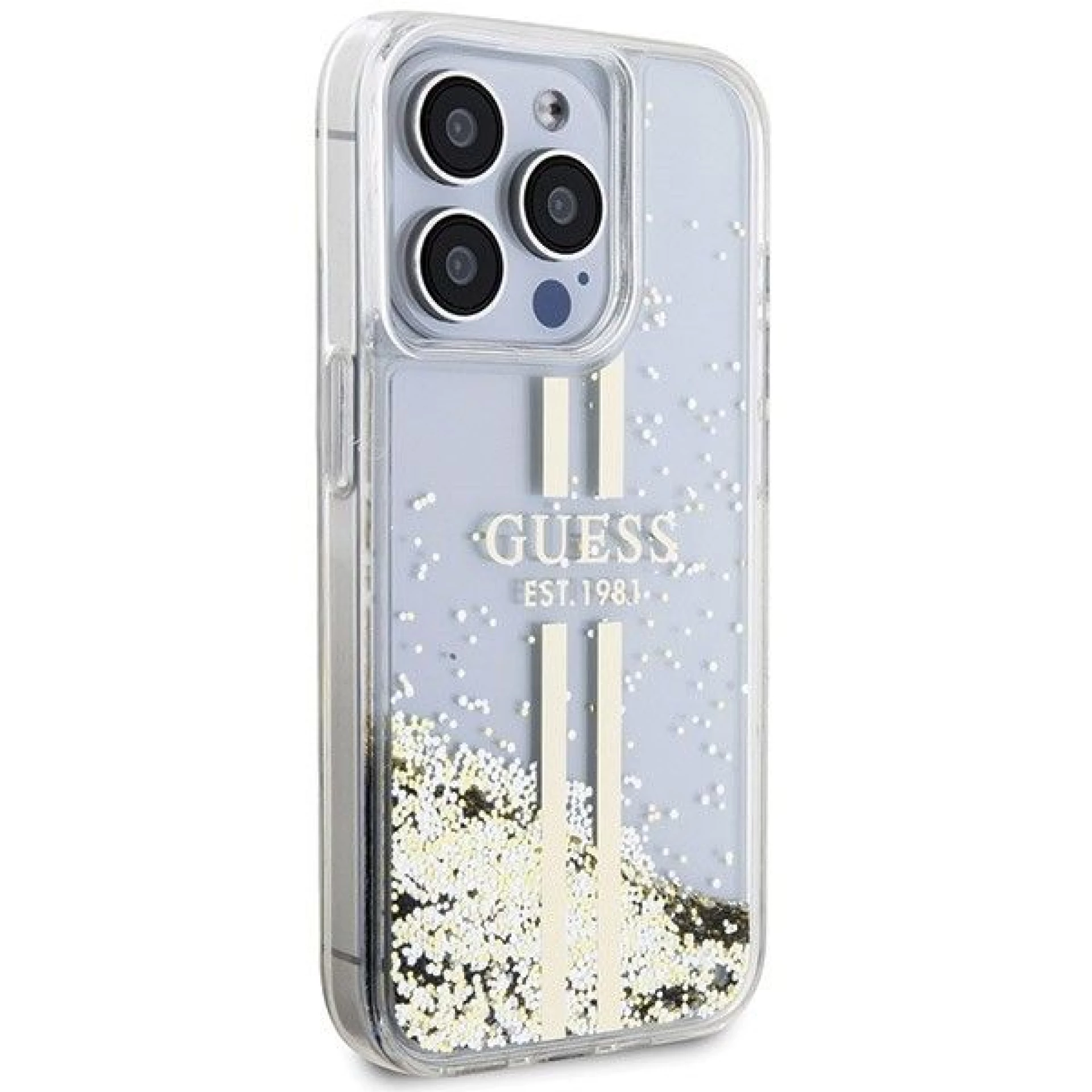 Maska GUESS Original faceplate za iPhone 15 Pro (Liquid Glitter)