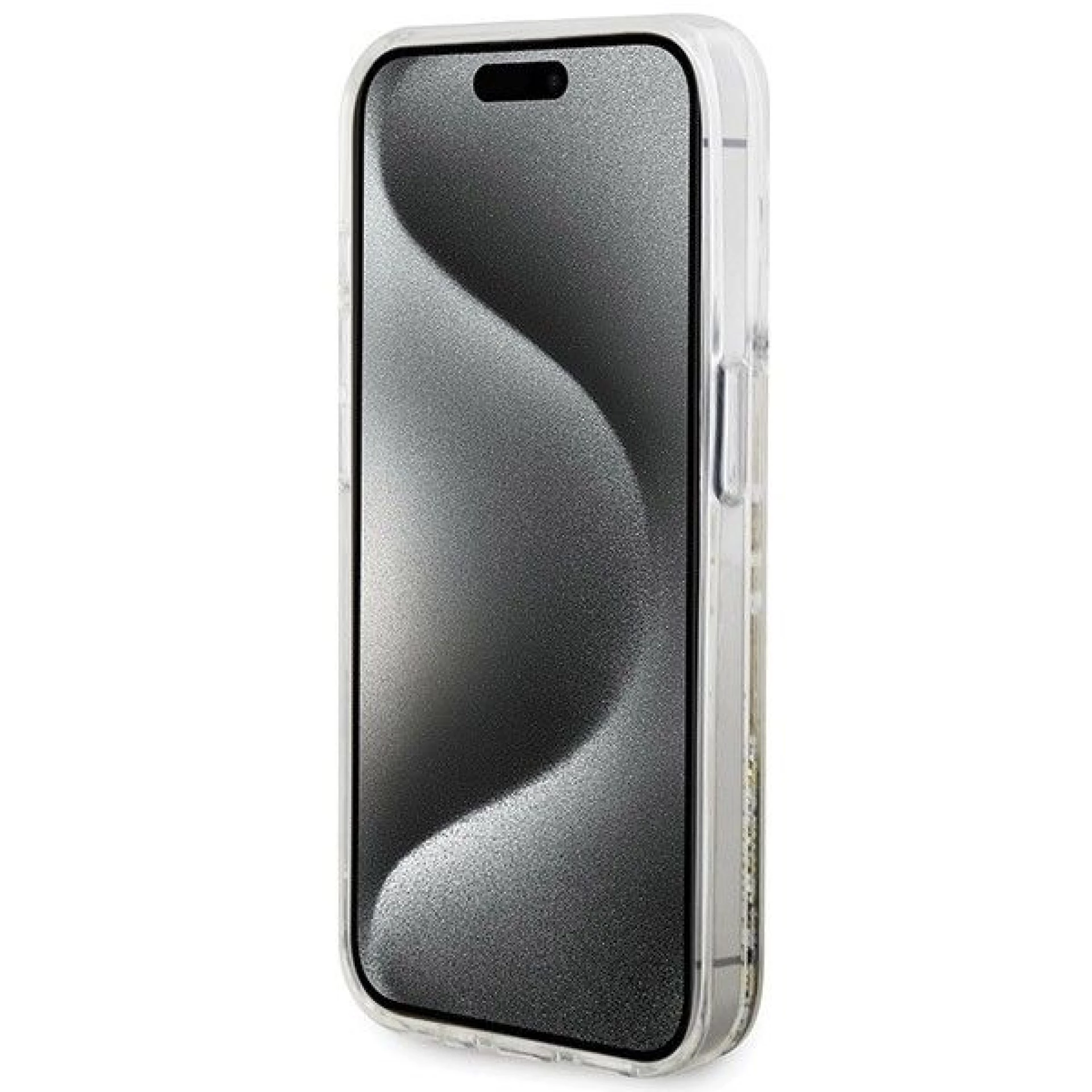 Maska GUESS Original faceplate za iPhone 15 Pro (Liquid Glitter)