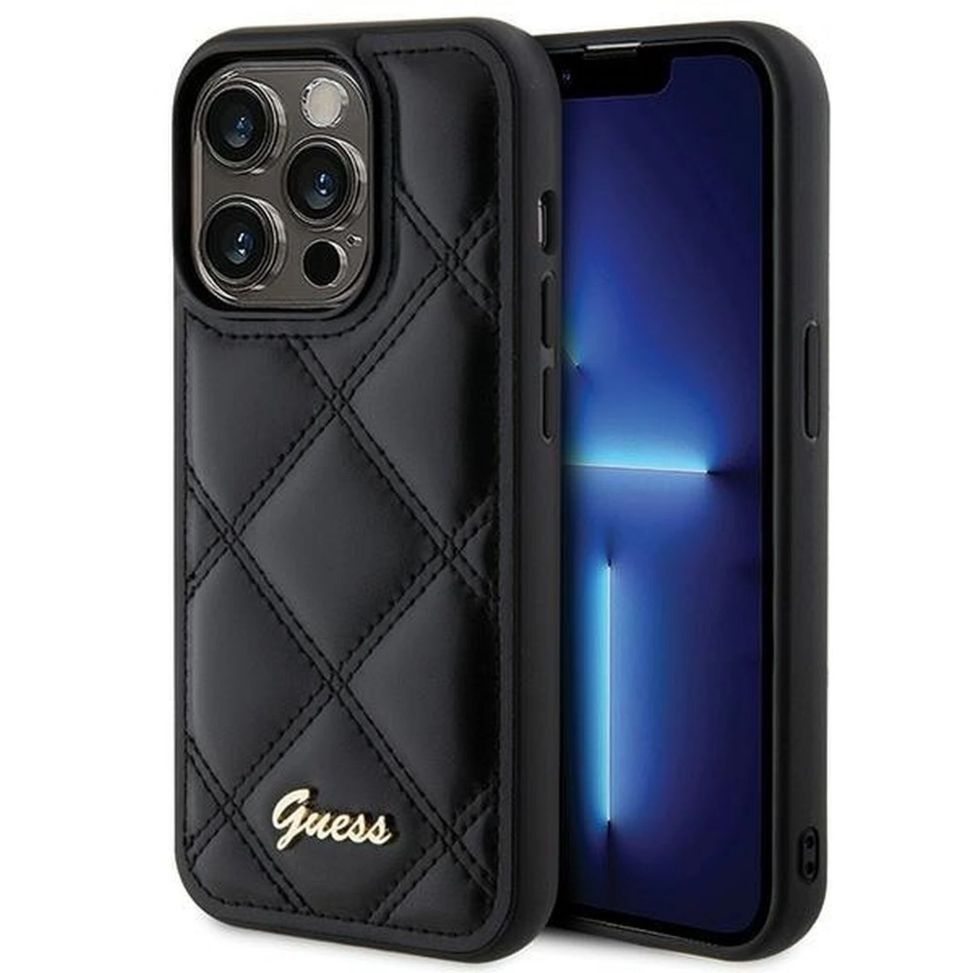 Maska GUESS Original faceplate za iPhone 15 Pro Max (Quilted Metal)