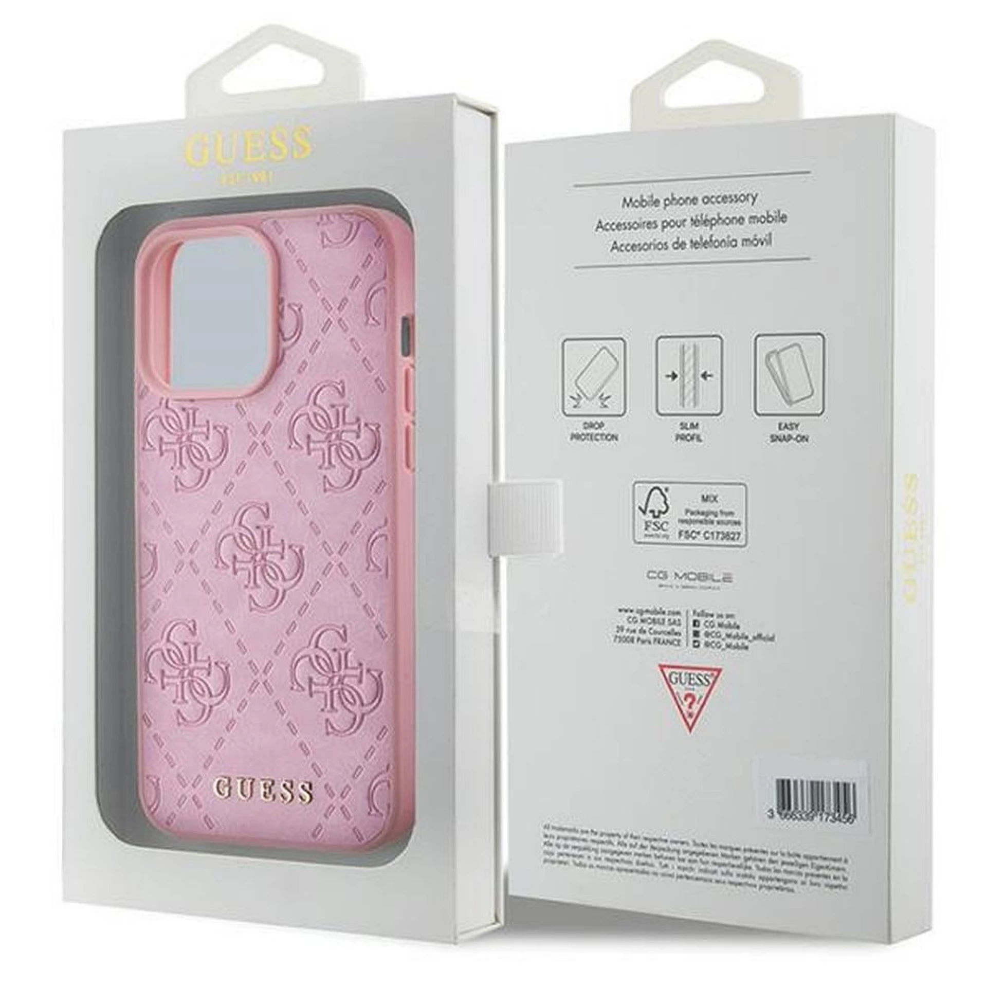 Maska GUESS Original faceplate za iPhone 15 PRO (Quilted 4G Class)