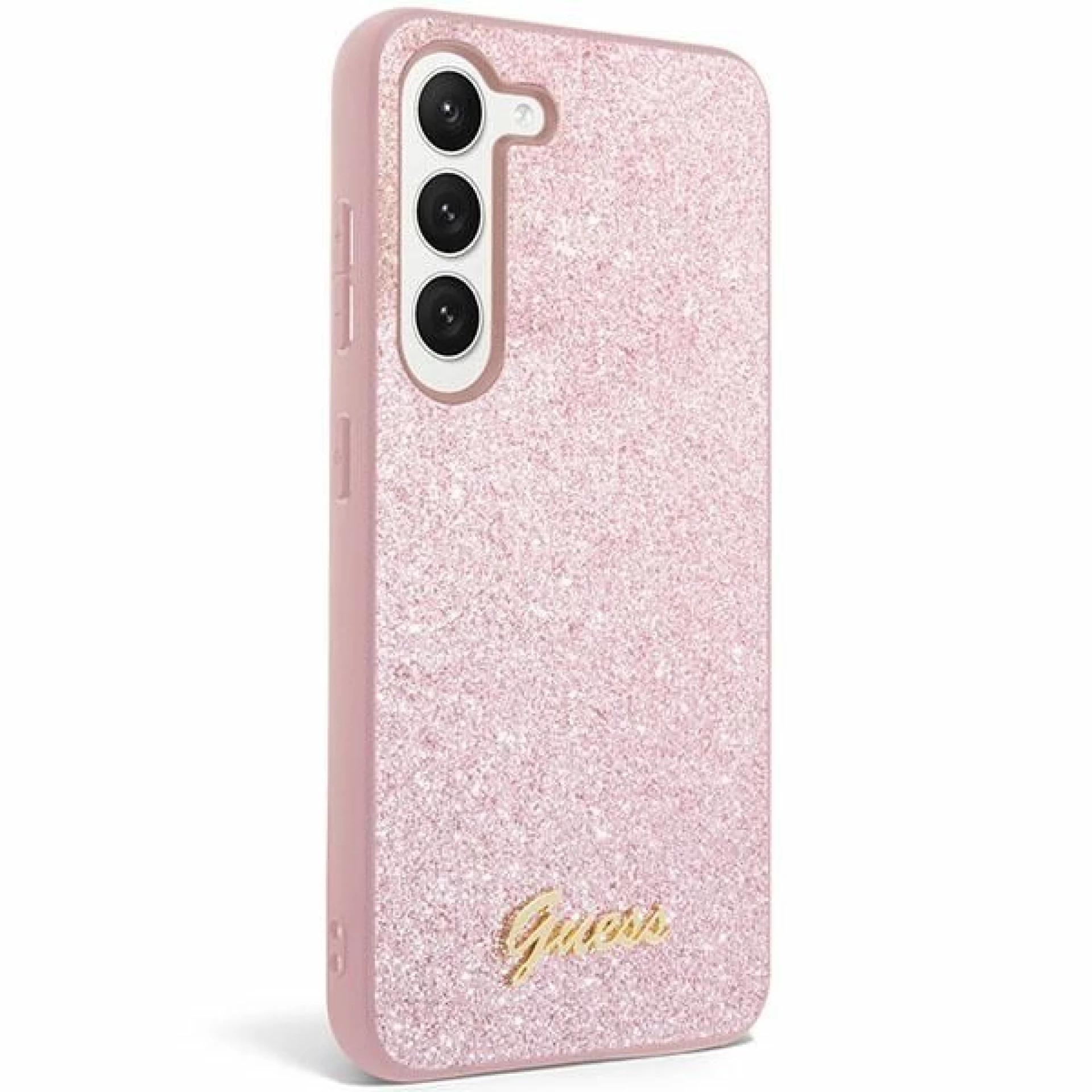 Maska GUESS Original faceplate za Samsung S24 (Glitter Script)
