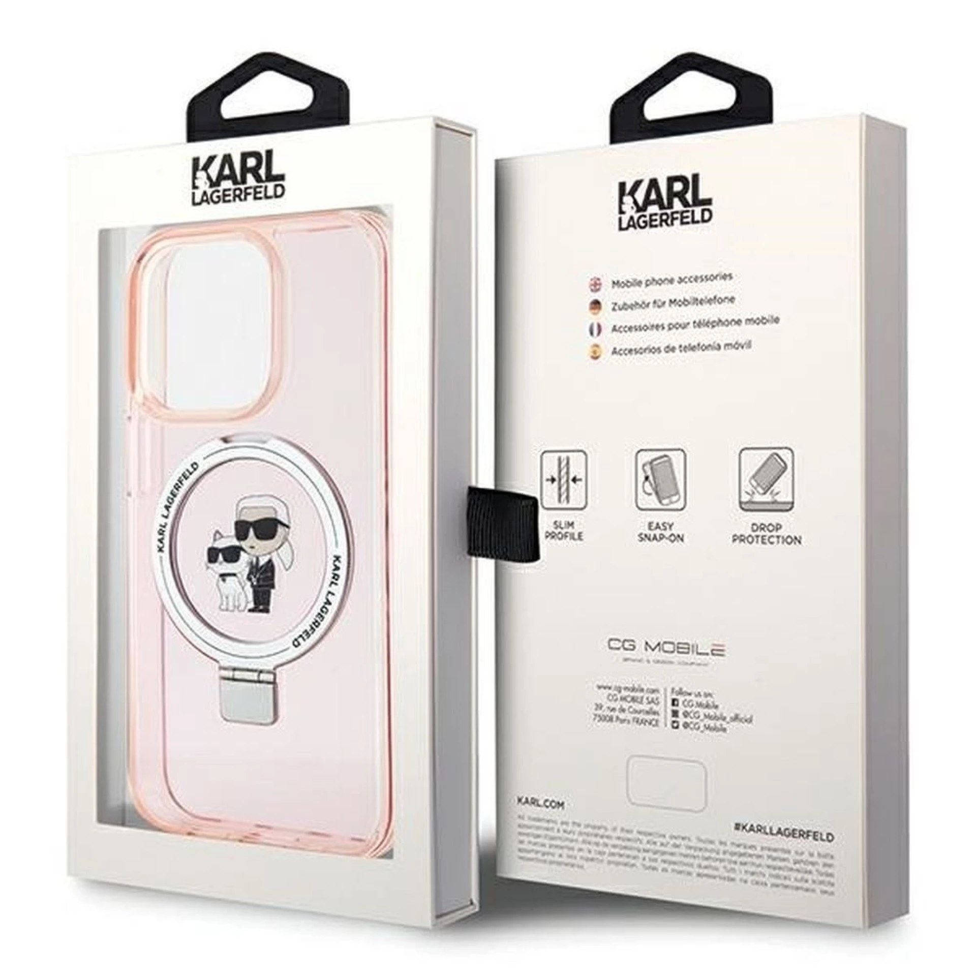 Maska KARL LAGERFELD Original faceplate za iPhone 15 Pro Max (Magsafe comp.)