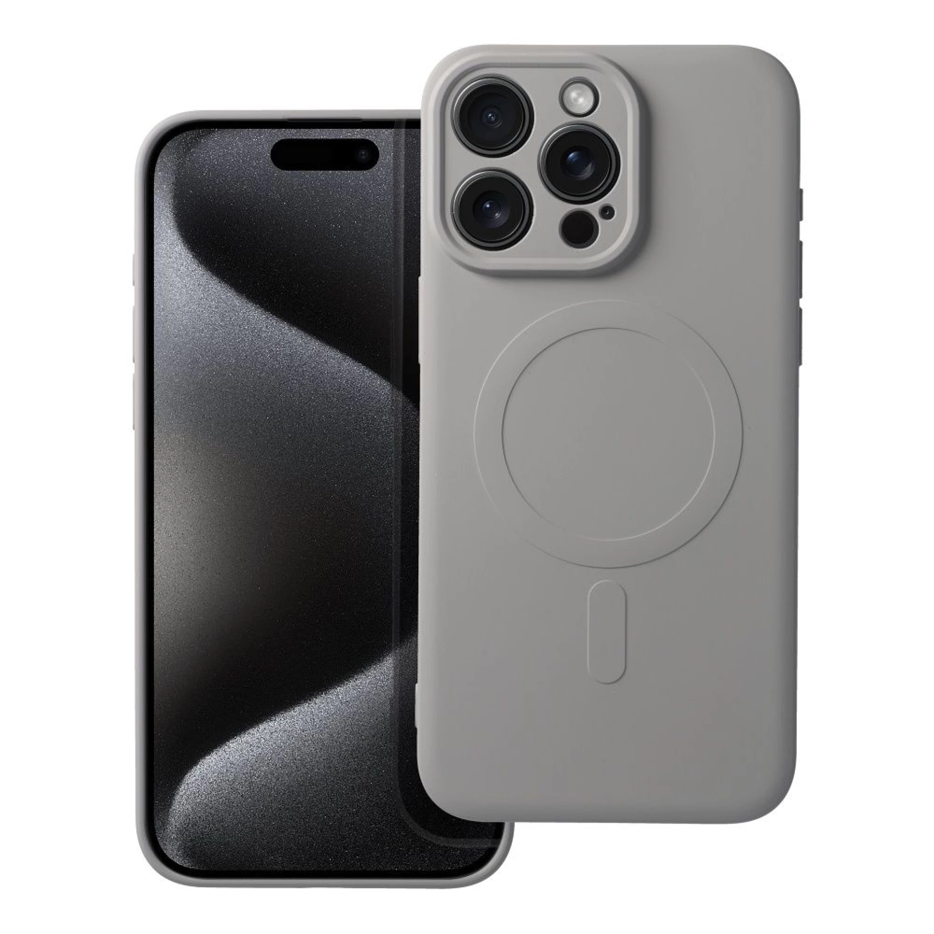 Maska kompatibilna sa MagSafe za IPHONE 15 Pro Max grey titan