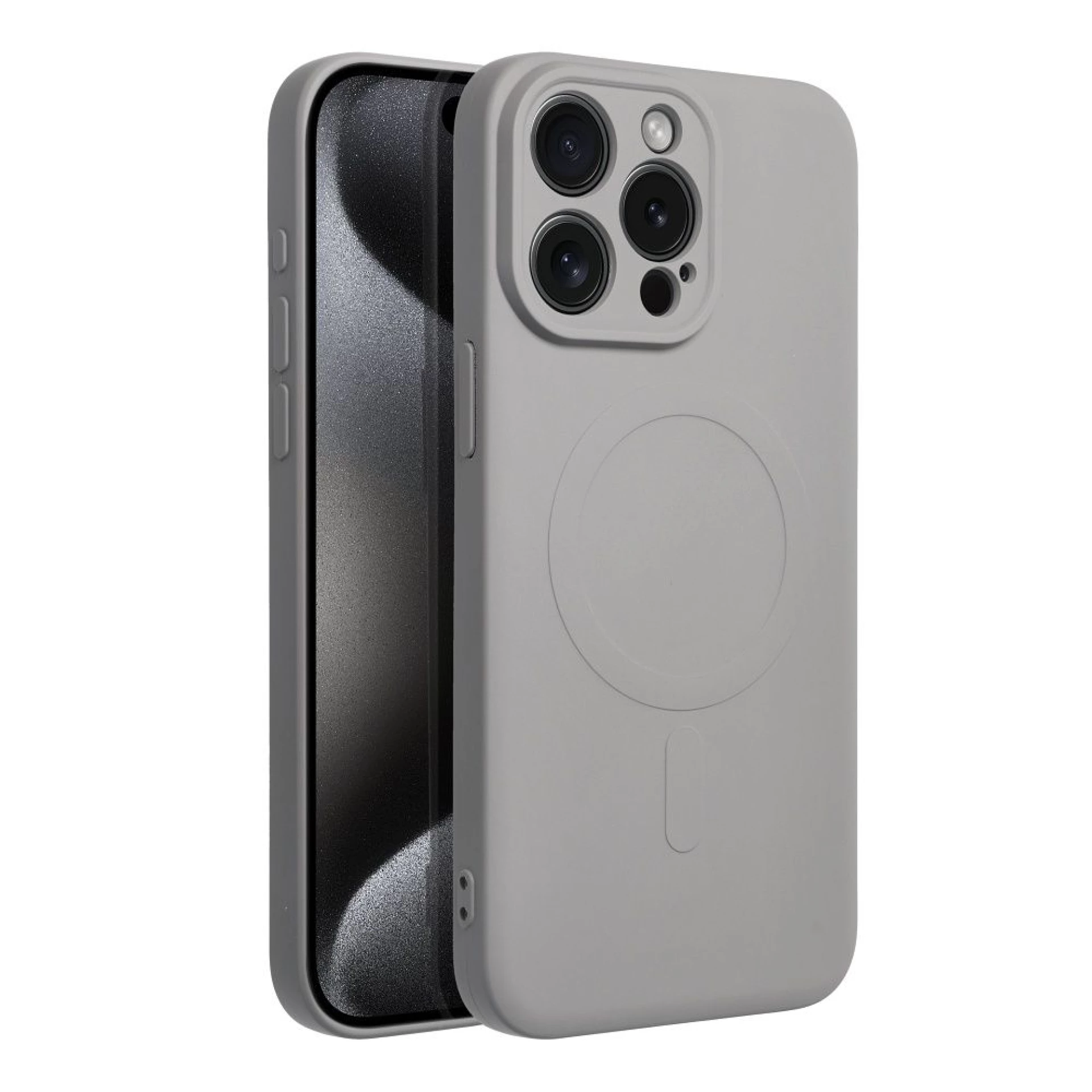 Maska kompatibilna sa MagSafe za IPHONE 15 Pro Max grey titan
