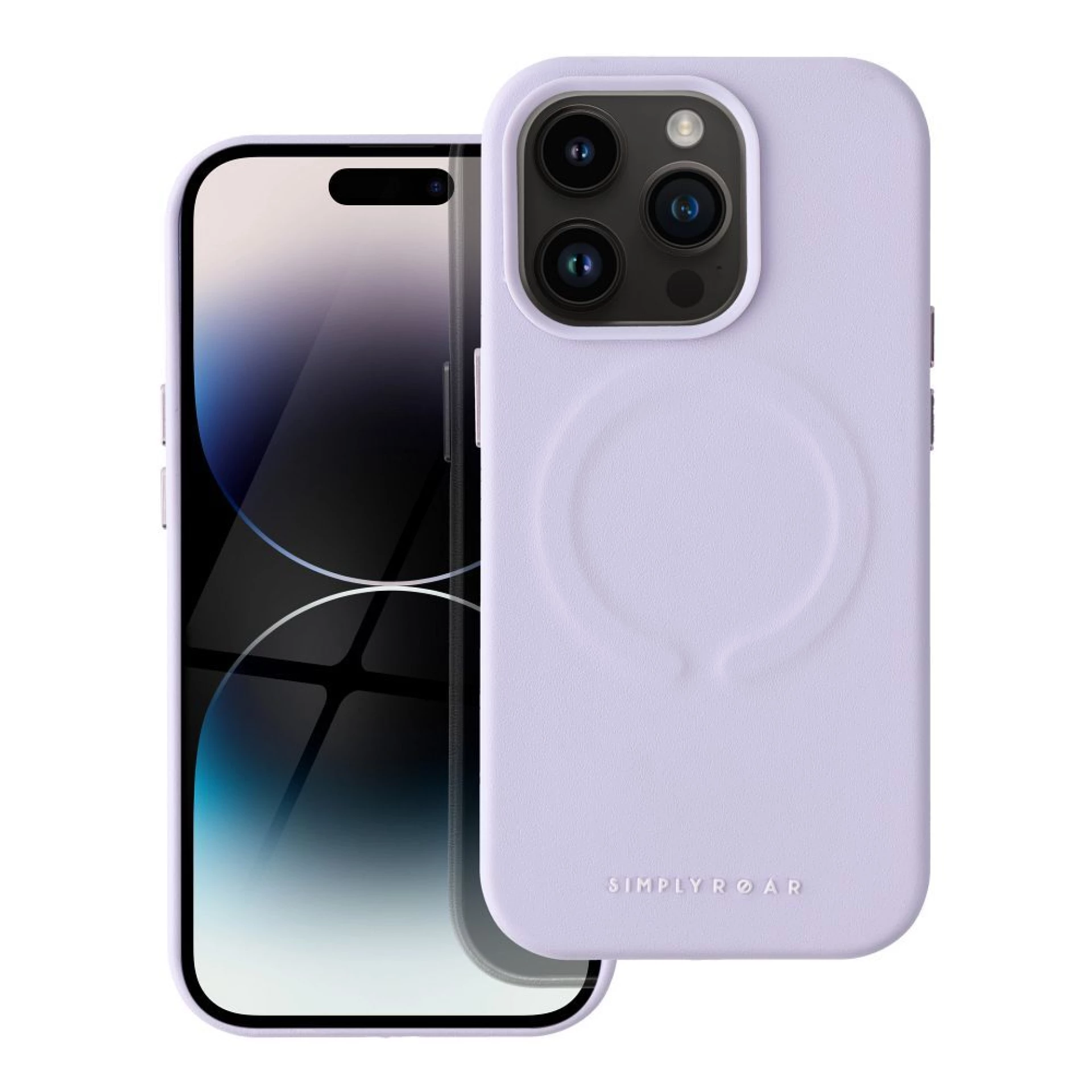 Maska ROAR Leather MAG za iPhone 14 Pro purple
