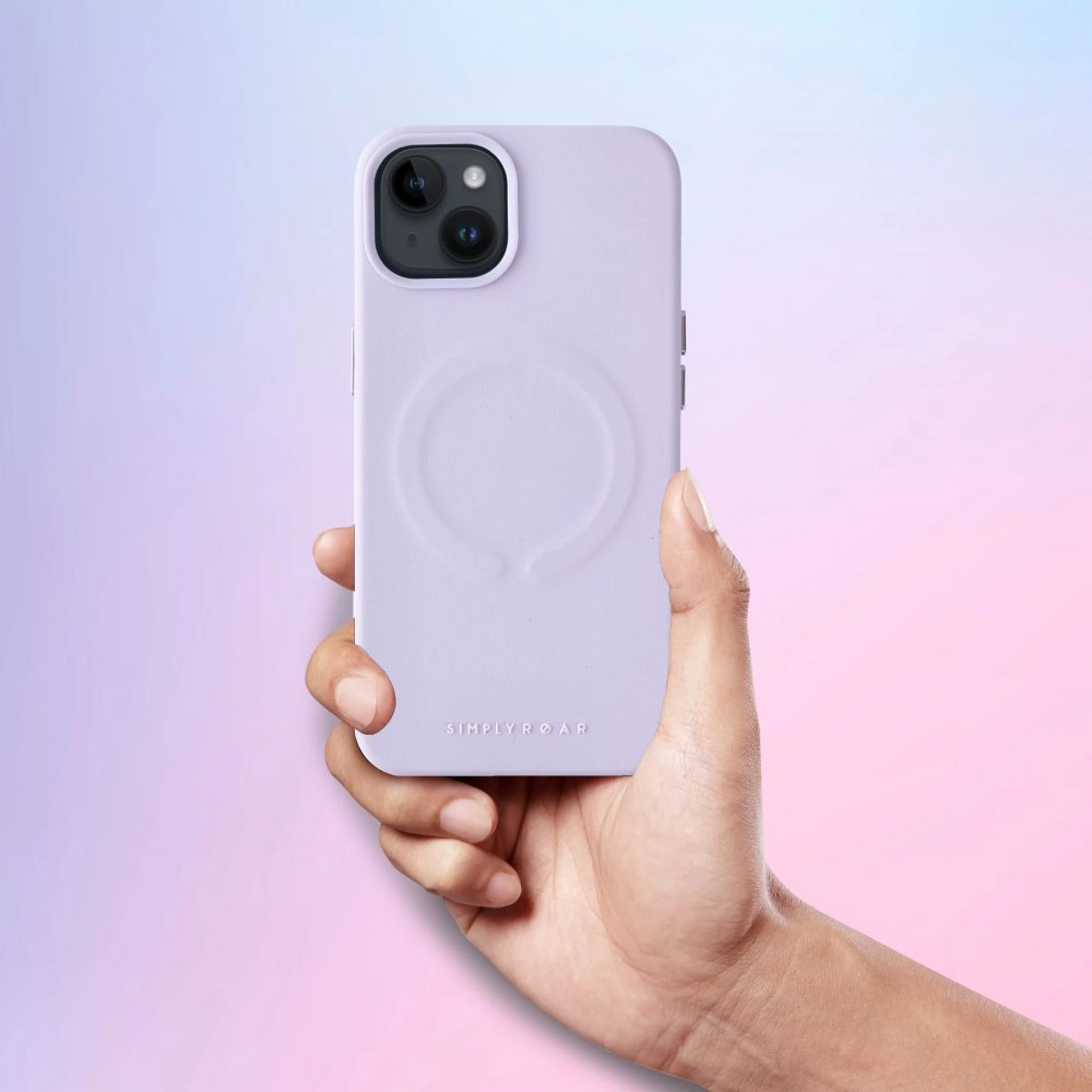 Maska ROAR Leather MAG za iPhone 14 Pro purple