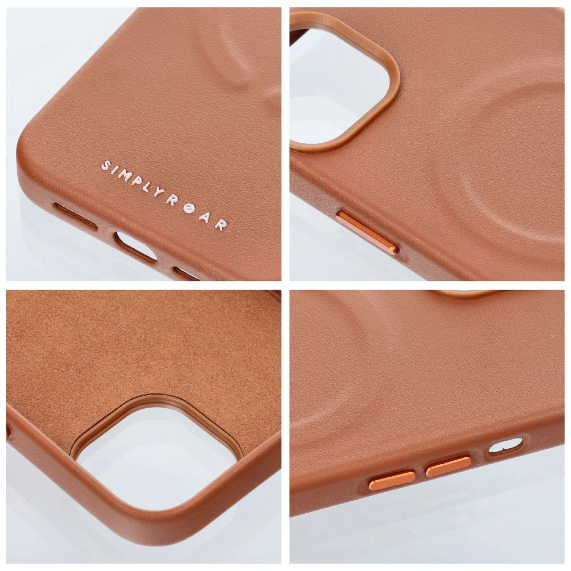 Maska Roar Leather MAG komp.sa MagSafe za iPhone 15 Pro smeđa