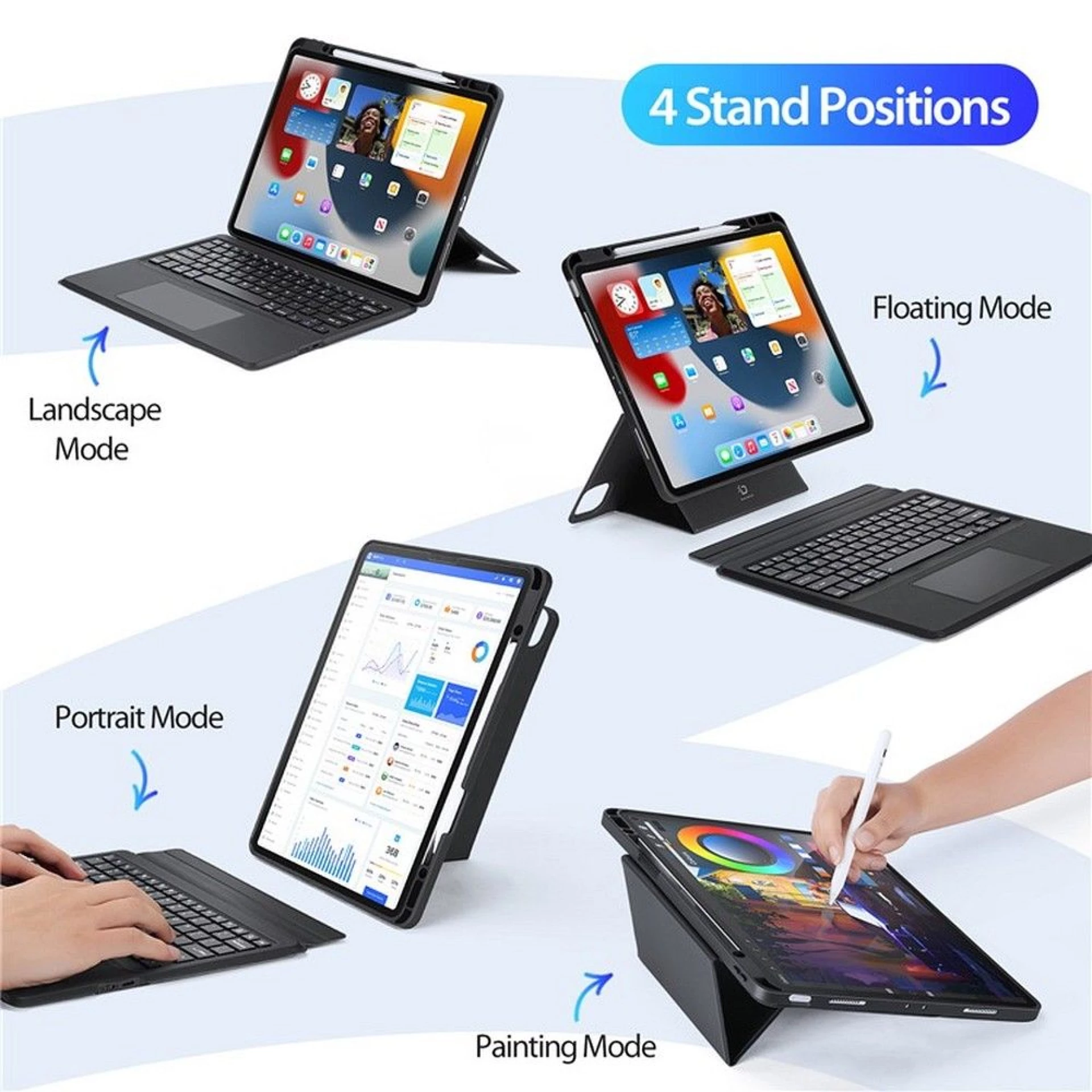 Maska preklopna s bežičnom tastaturom za iPad Pro 12.9