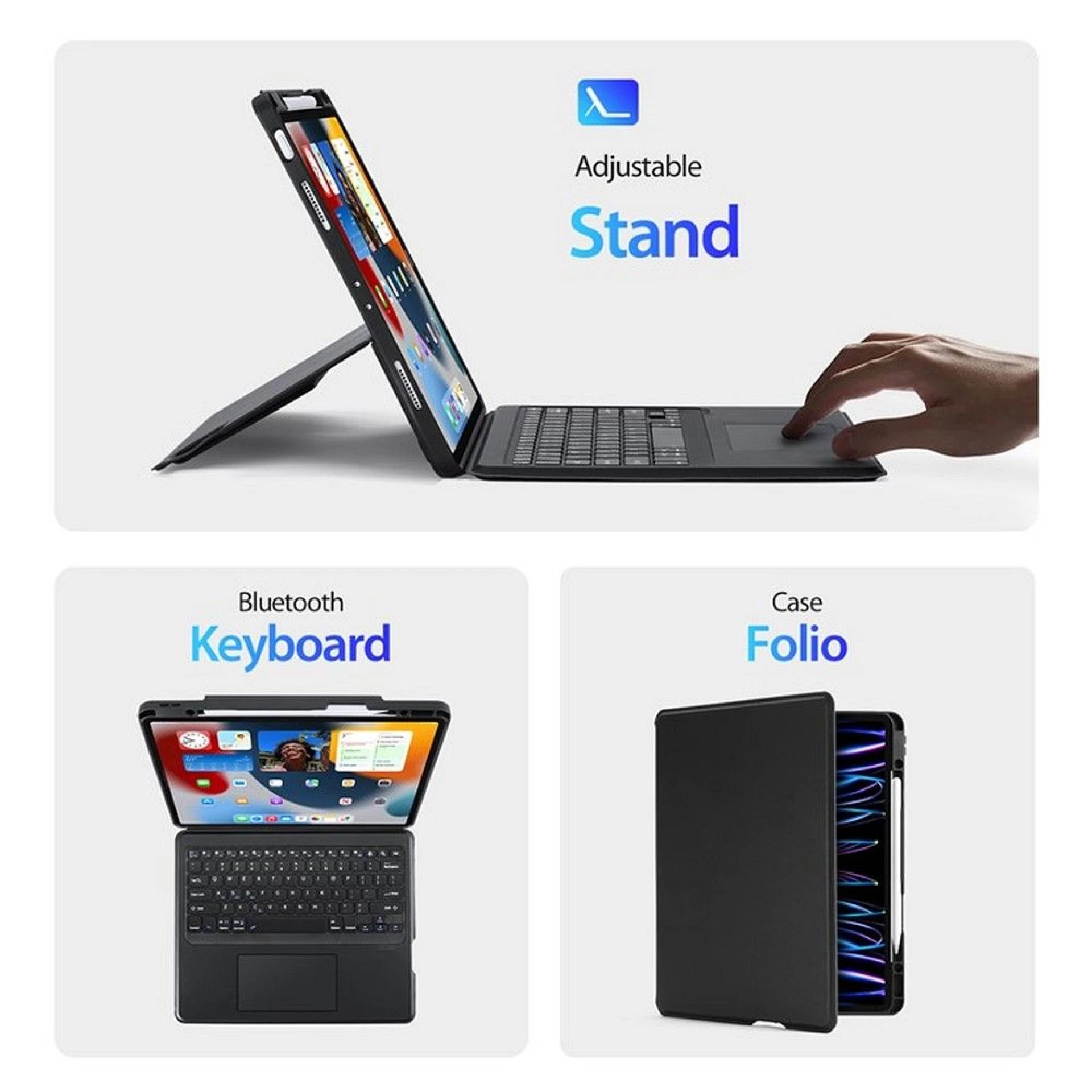 Maska preklopna s bežičnom tastaturom za iPad Pro 12.9