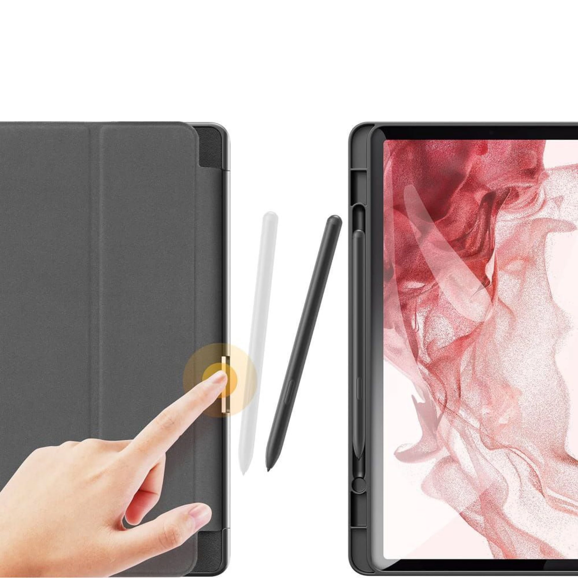 Futrola Dux Ducis DOMO s utorom za olovku za SAMSUNG Tab S9 / S10 crna
