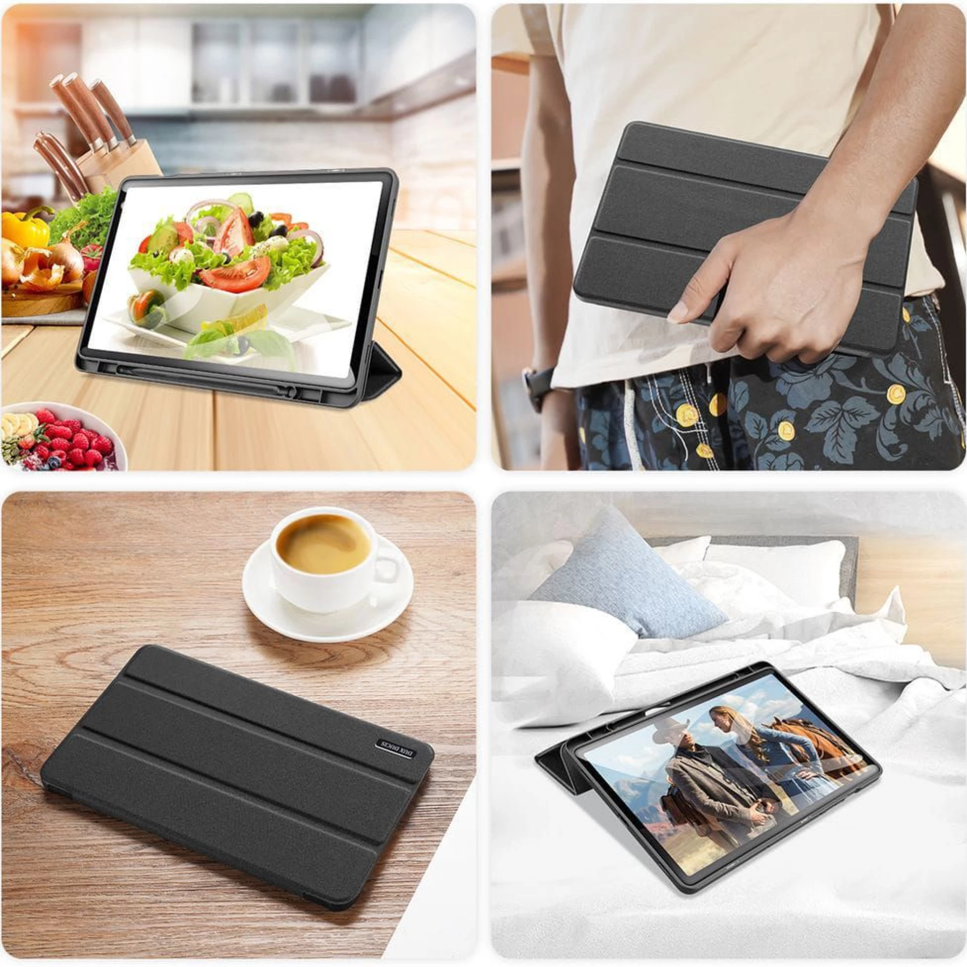 Futrola Dux Ducis DOMO s utorom za olovku za SAMSUNG Tab S9 / S10 crna