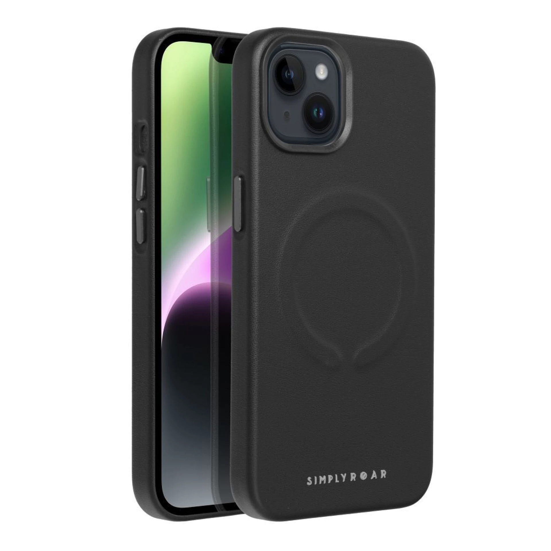 Maska Roar Leather MAG komp.sa MagSafe za iPhone 12 Pro crna
