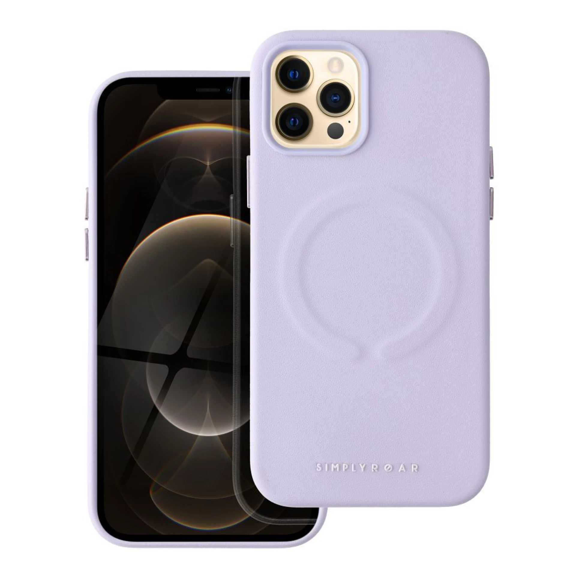 Maska Roar Leather MAG komp.sa MagSafe za iPhone 12 Pro ljubičasta