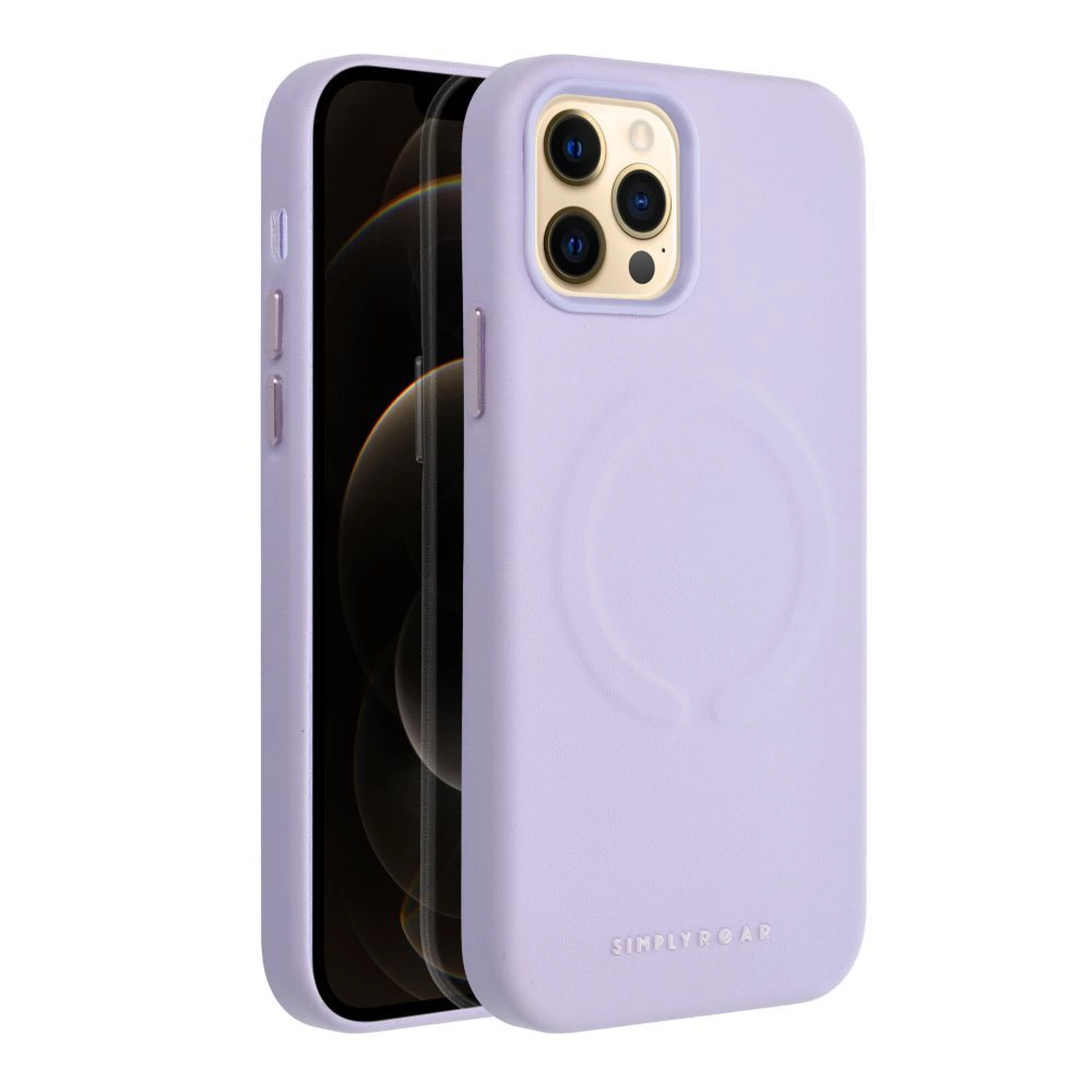 Maska Roar Leather MAG komp.sa MagSafe za iPhone 12 Pro ljubičasta